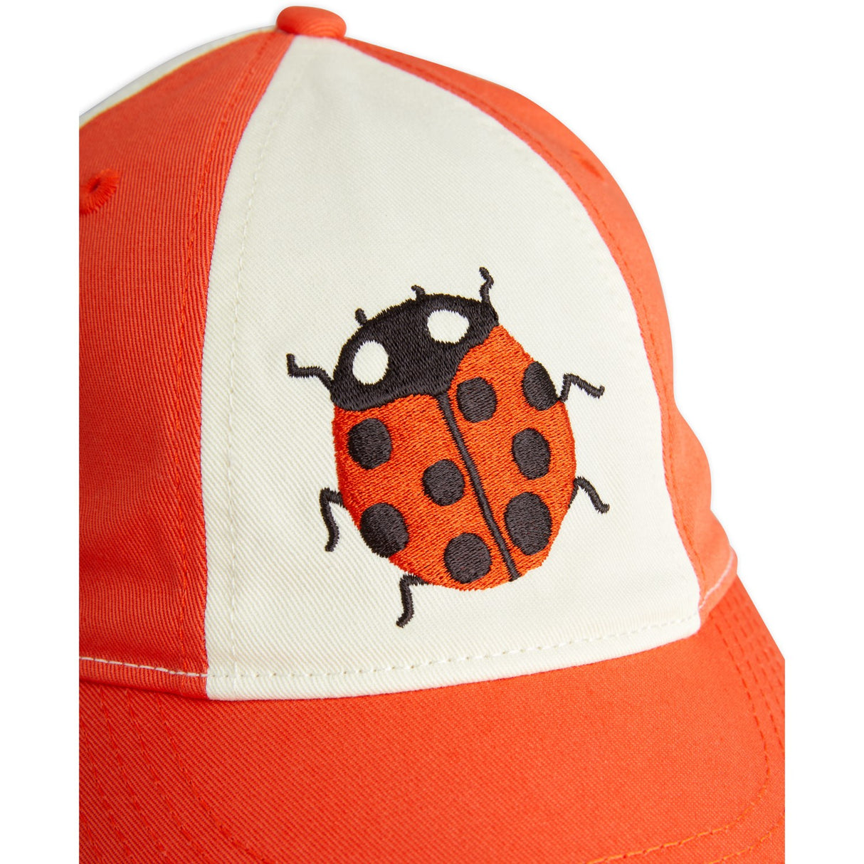 Mini Rodini Red Ladybugs Embroidery Soft Cap