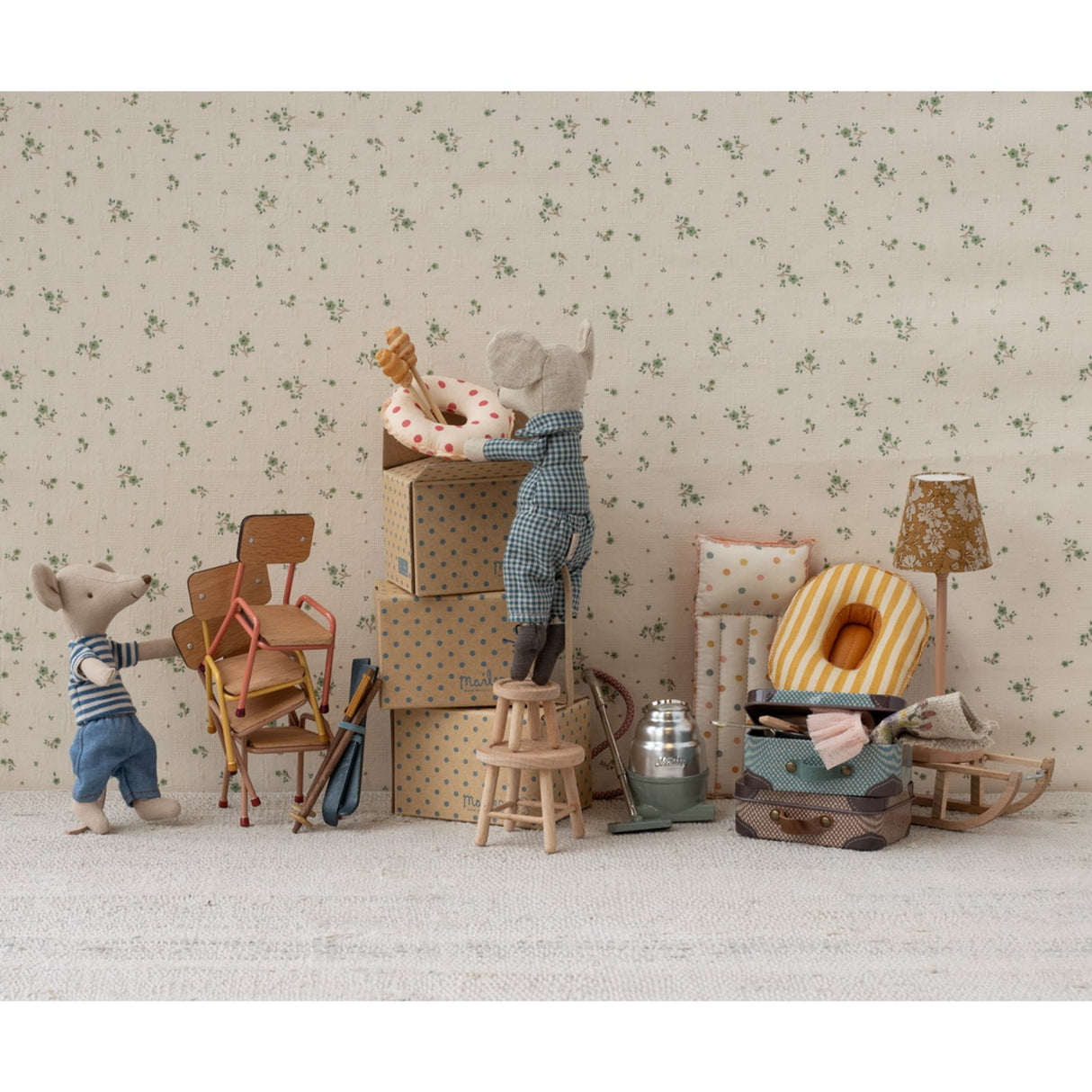 Maileg Chair, Mouse - Coral