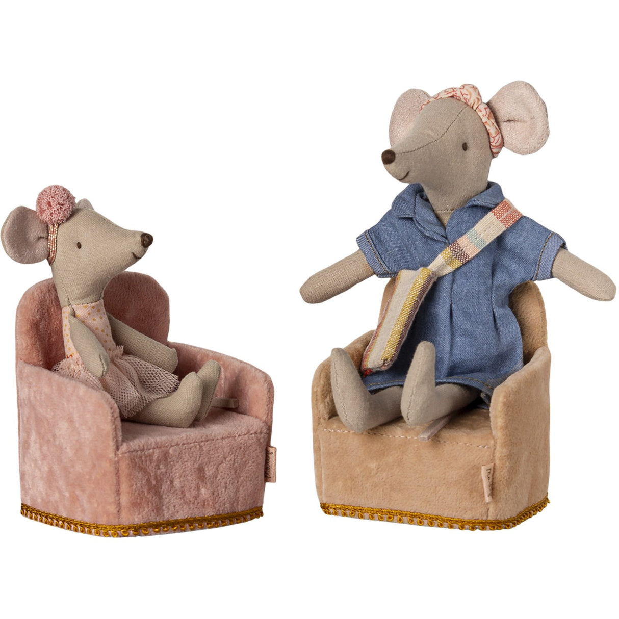 Maileg Folding Chair, Mouse - Powder