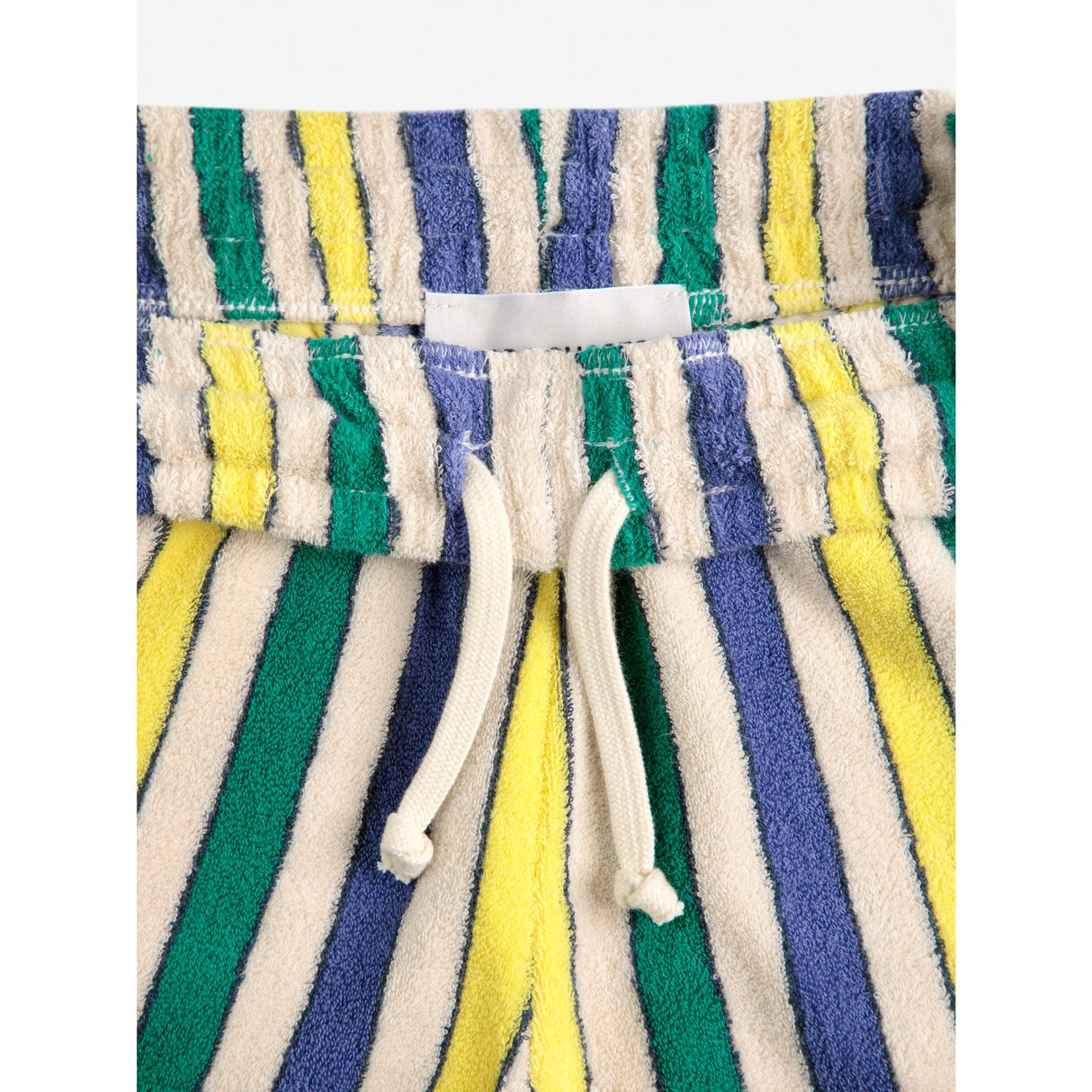 Bobo Choses Offwhite Multicolor Stripes Terry Cloth Bermuda Shorts