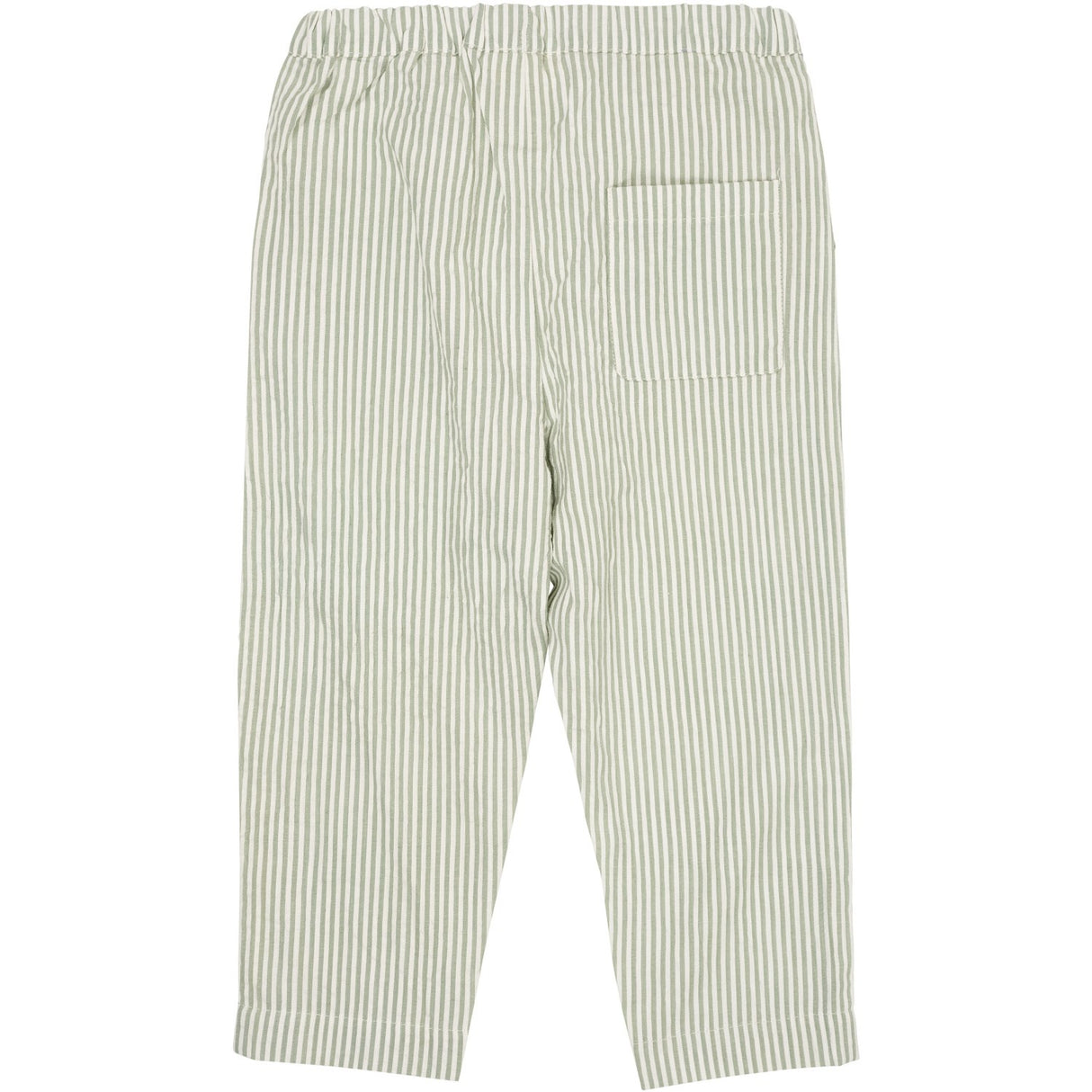COPENHAGEN COLORS Green W Cream Stripe Seersucker Pants