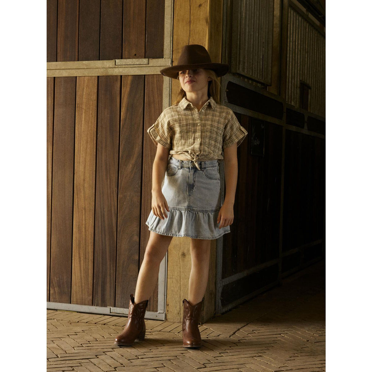 Name It Light Blue Denim Nynne Short Denim Skirt