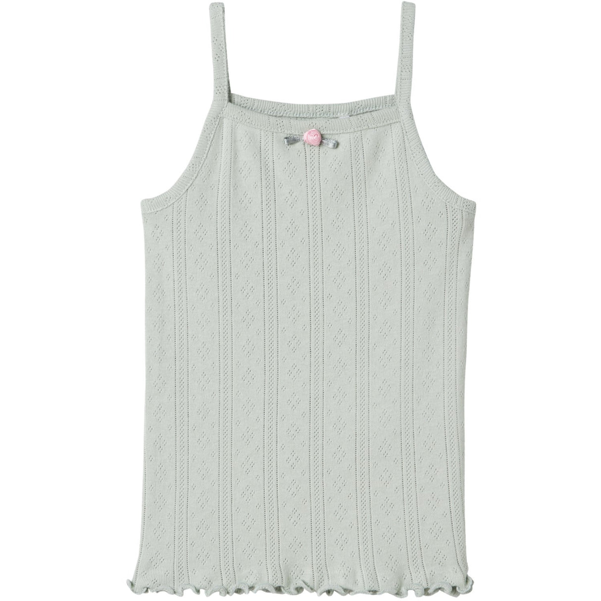 Name It Aqua Gray Jsilke Slim Strap Top