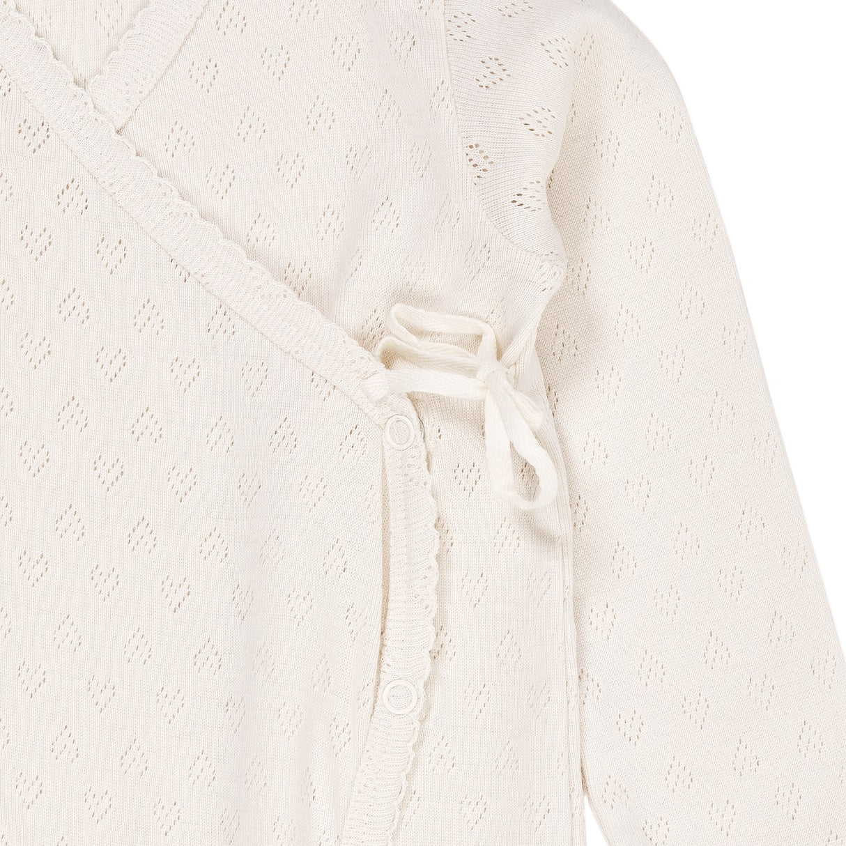 COPENHAGEN COLORS Cream Pointelle Cross-Over Full Body