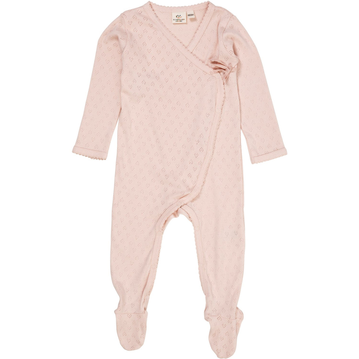 COPENHAGEN COLORS Dusty Rose Pointelle Cross-Over Full Body