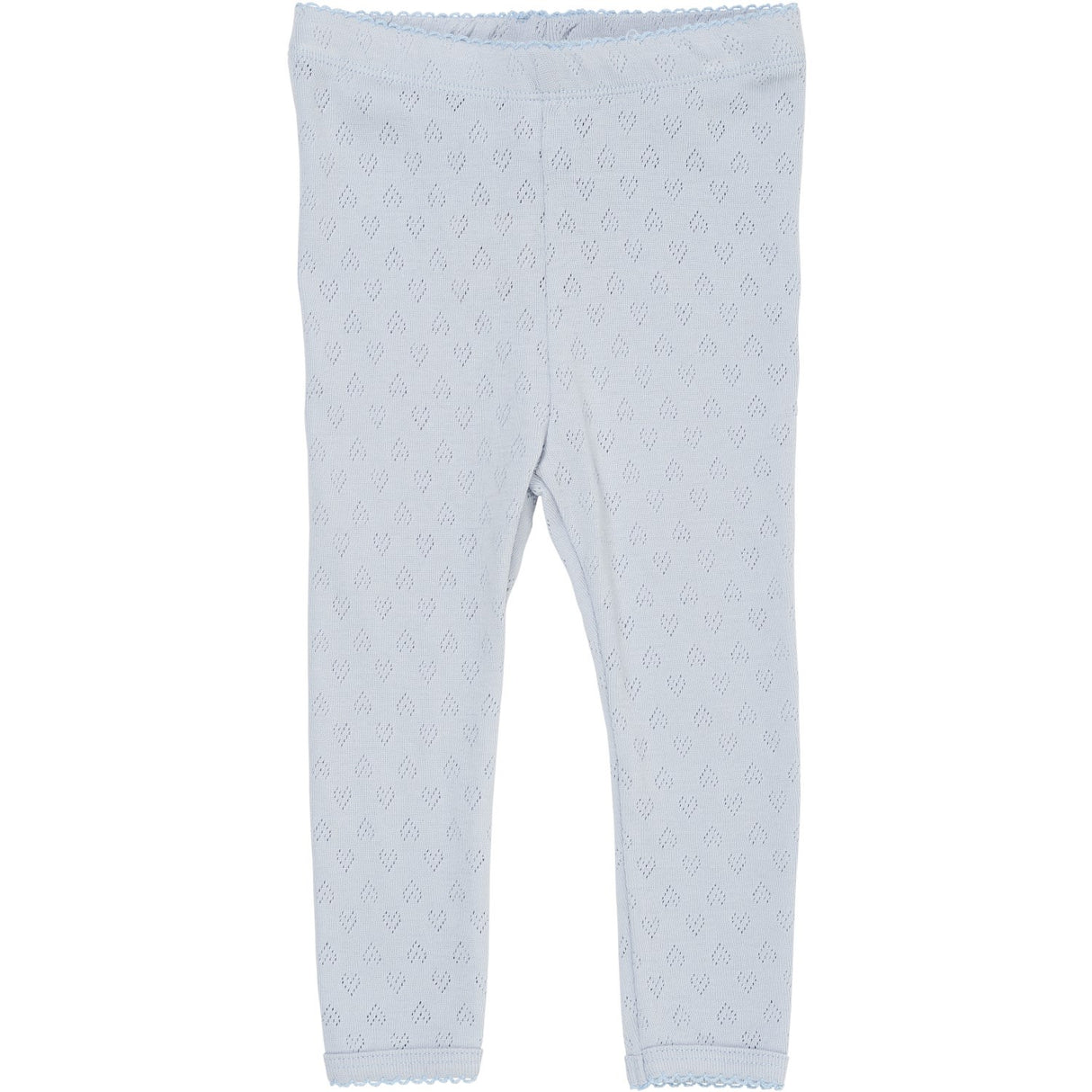 COPENHAGEN COLORS Dusty Blue Pointelle Heart Leggings