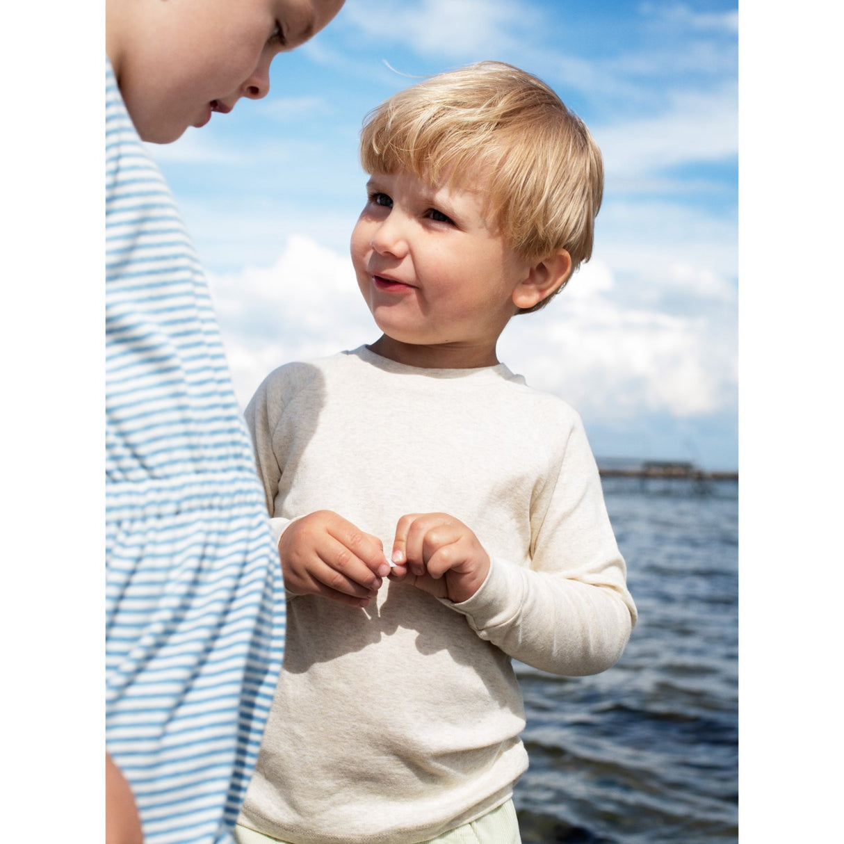 Serendipity Azur/Ecru Beach Dress Stripe