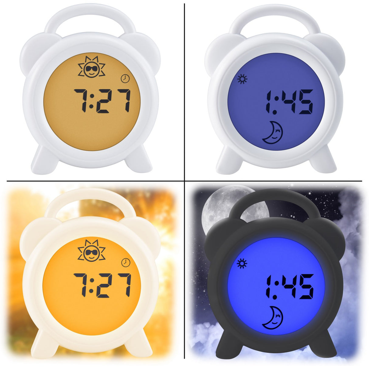 Alecto White Sleep Trainer, Night Light And Alarm Clock