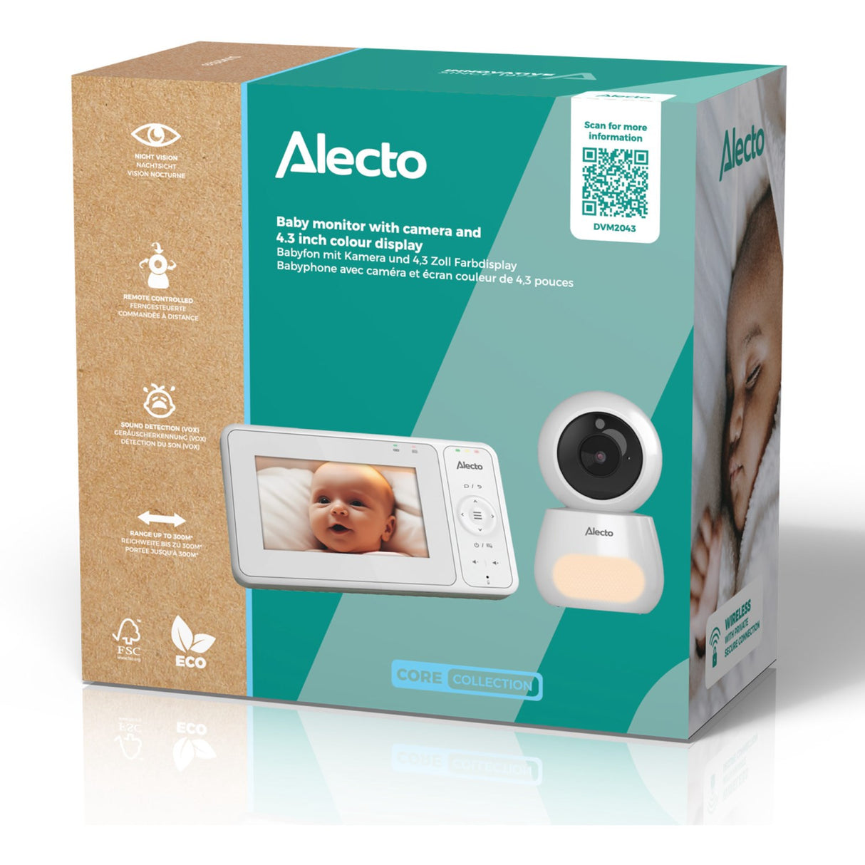 Alecto Video Baby Monitor With 4.3 Inch Color Display