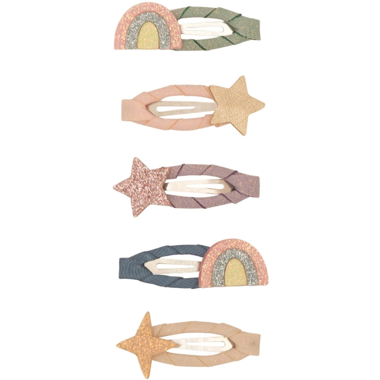 Mimi & Lula 5 Hair Clips - Mini Rainbow & Star Dreamland