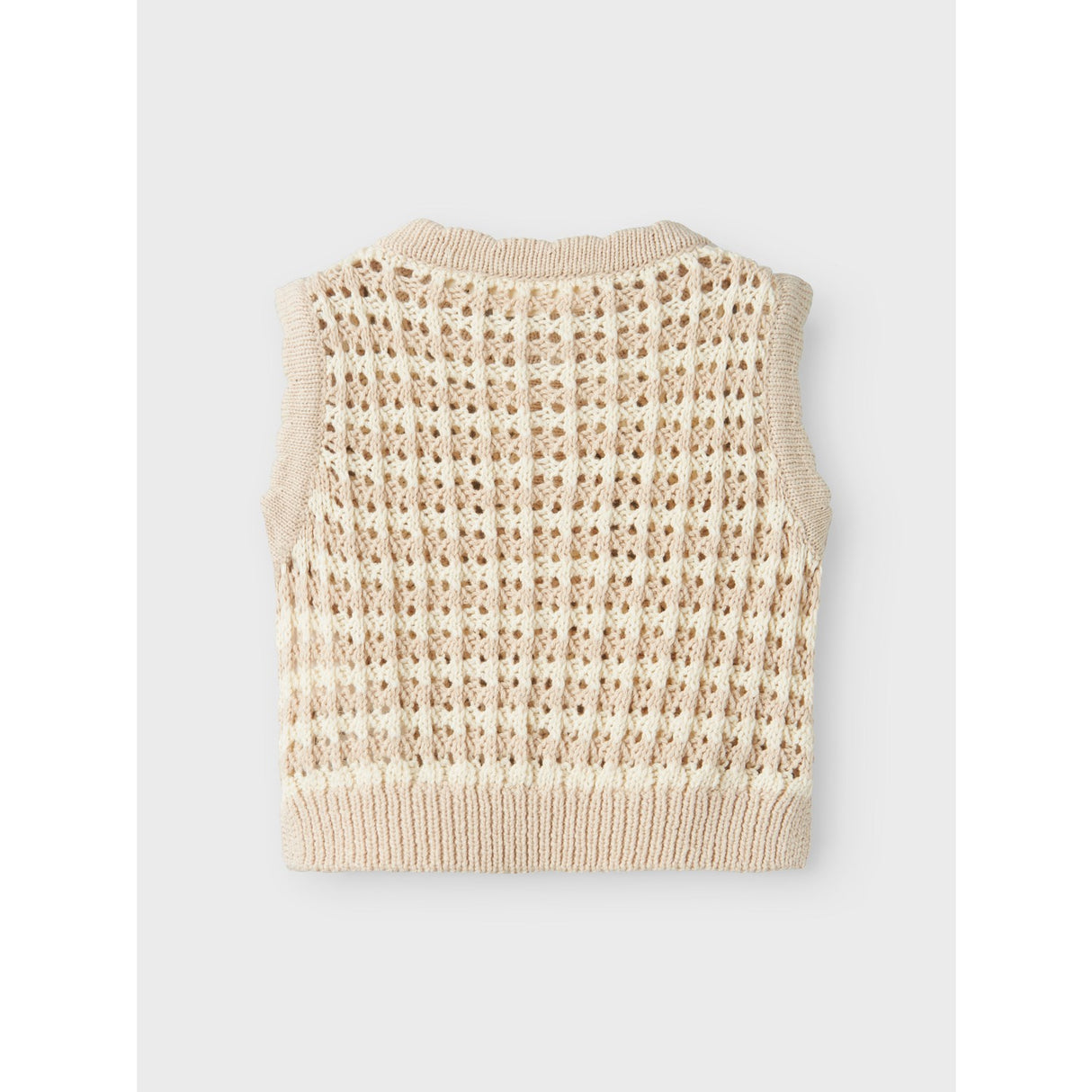 Lil'Atelier Turtledove Gray Morn Boa Knit Vest