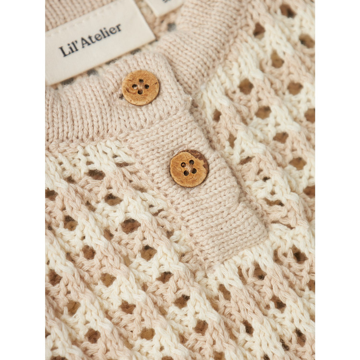 Lil'Atelier Turtledove Gray Morn Boa Knit Vest