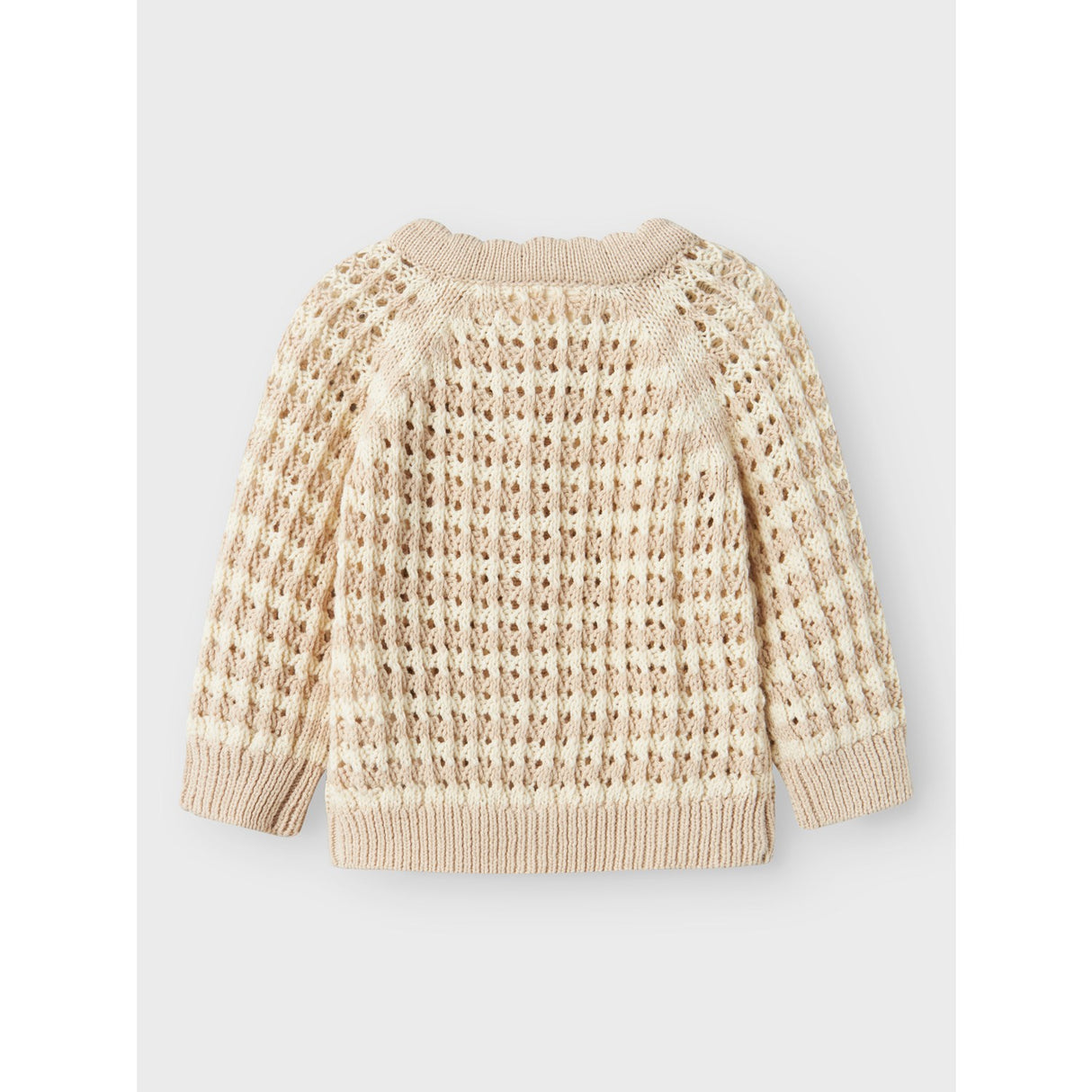 Lil'Atelier Turtledove Gray Morn Boa Knit Cardigan