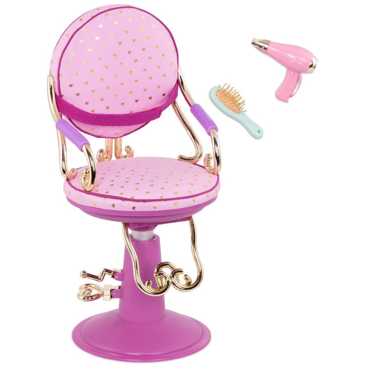Our Generation Salon Chair Purple Hearts