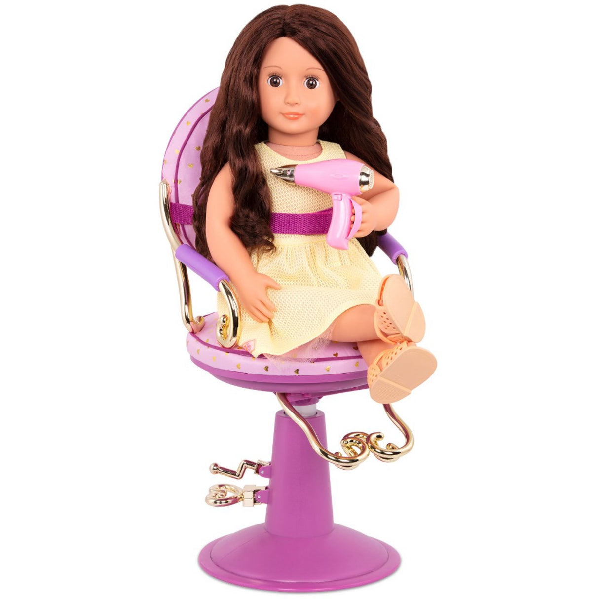 Our Generation Salon Chair Purple Hearts