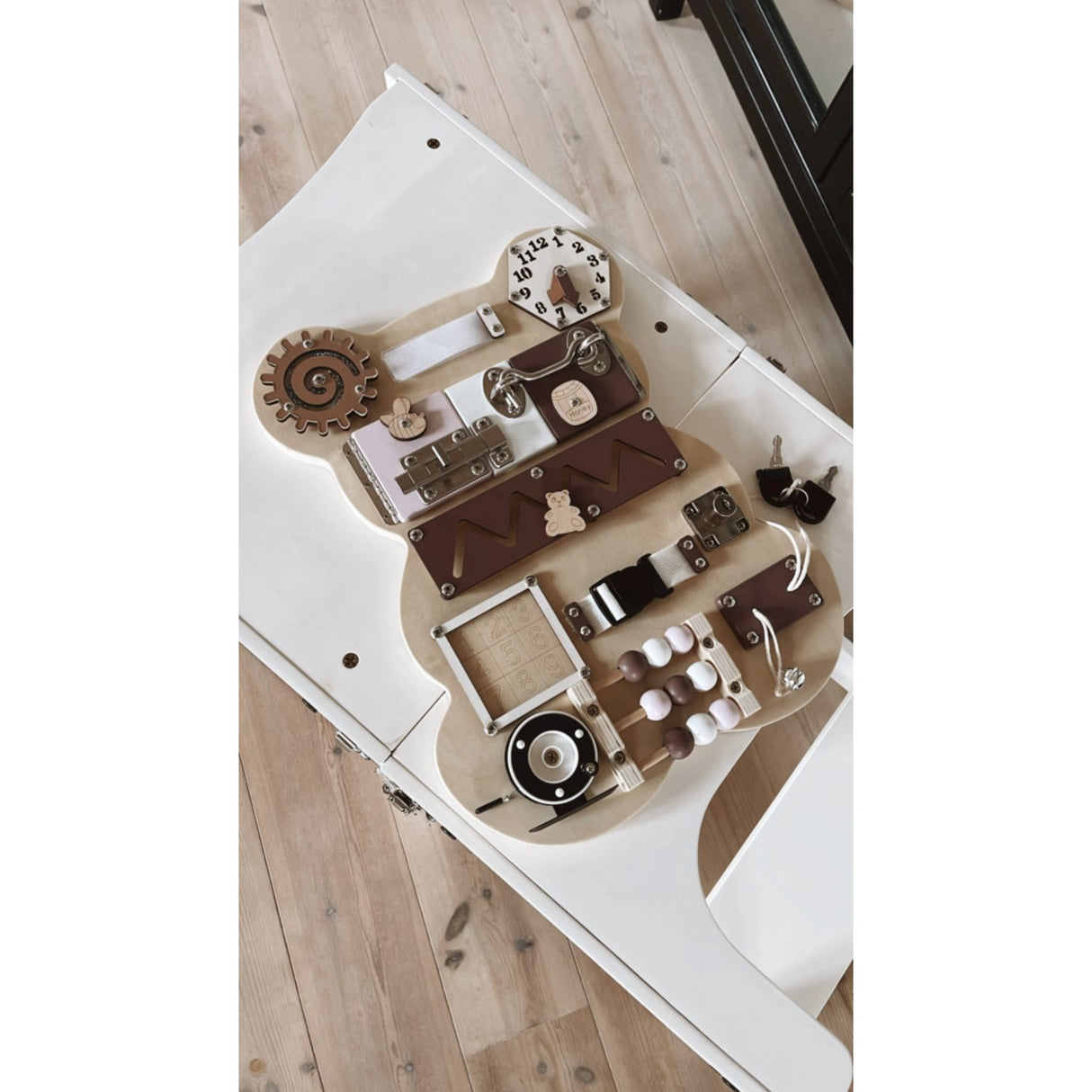 HEMMINGSEN Kids Brown Acttivity Board Bear Portable