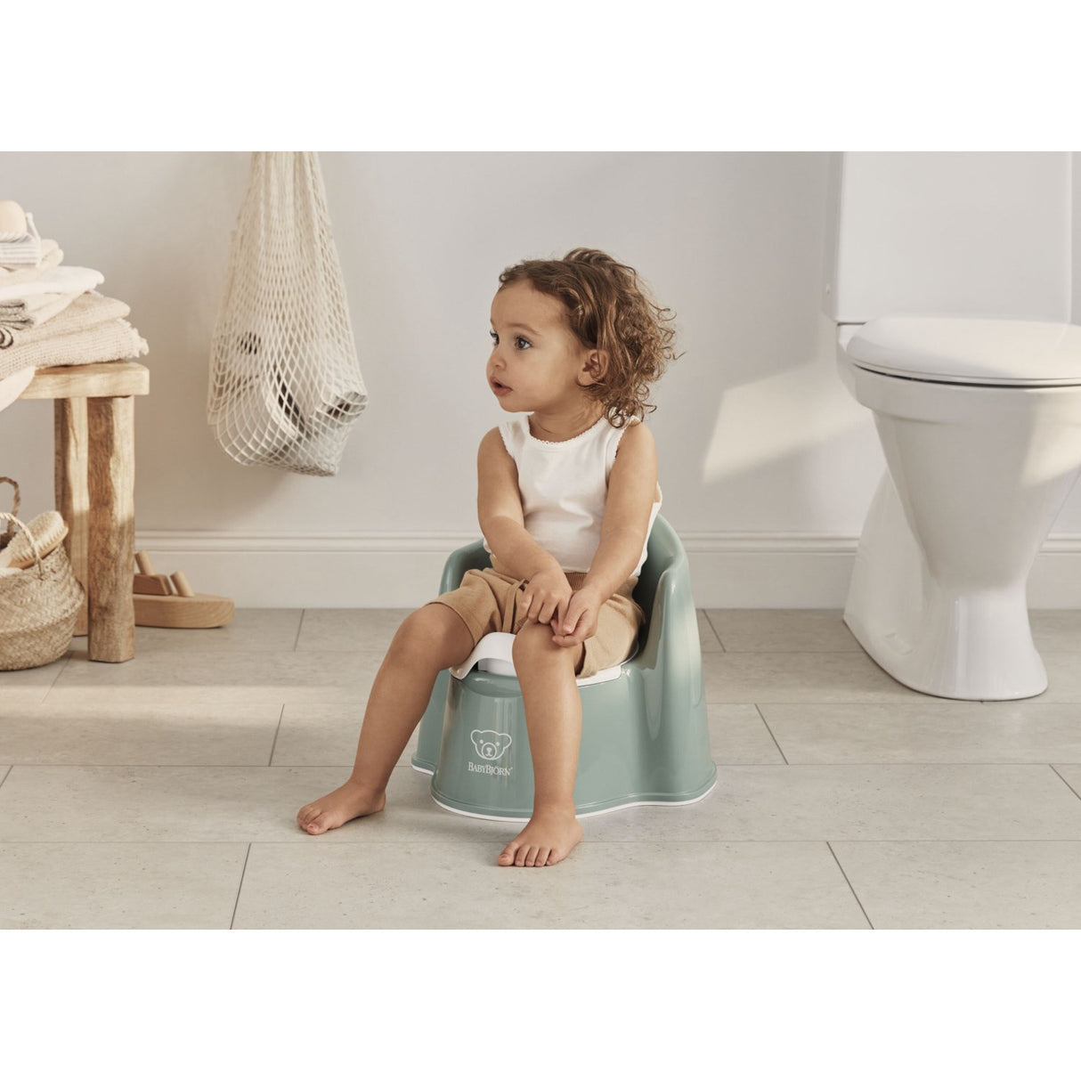 BabyBjörn Grey Green/White Potty