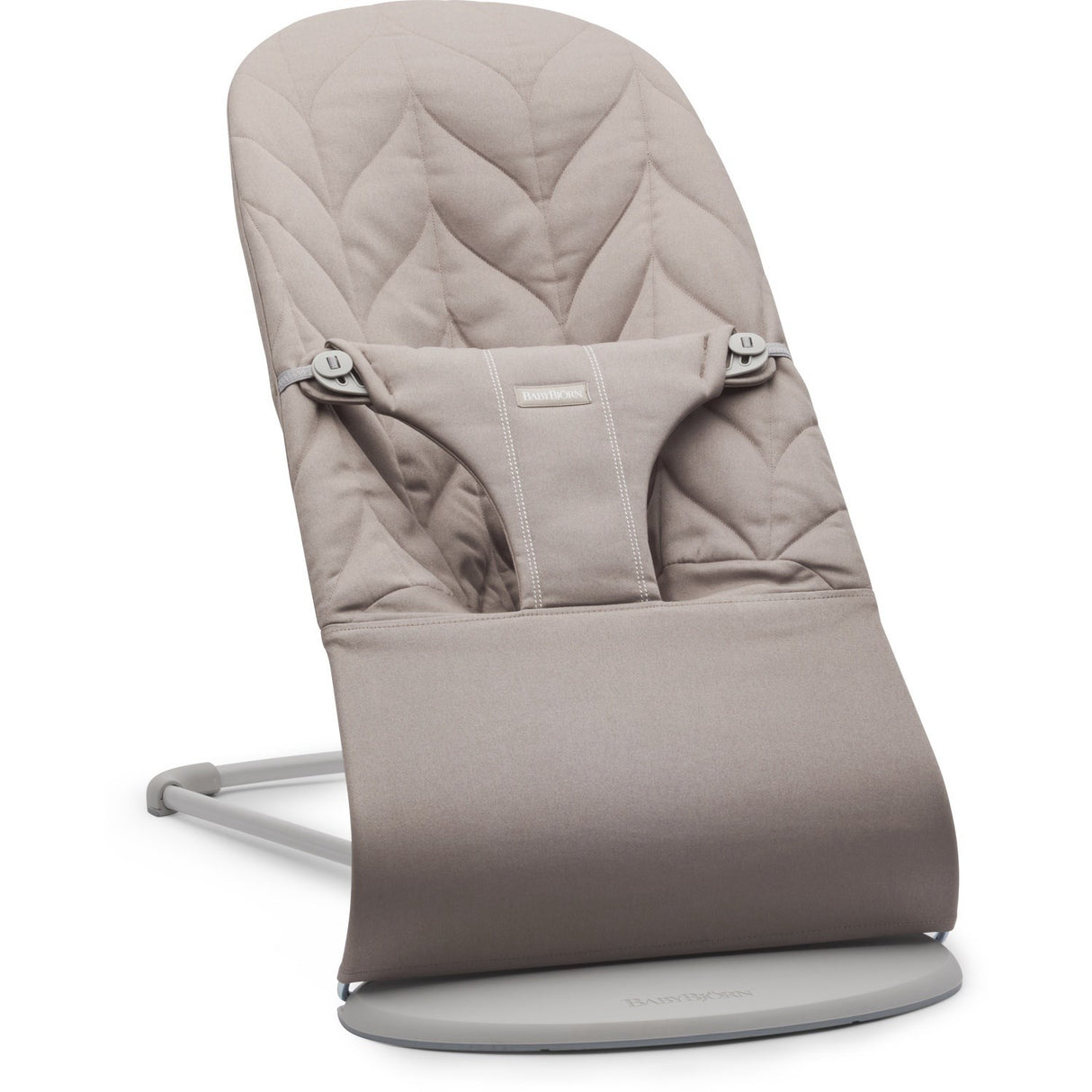 BabyBjörn Sand Grey Bouncer Bliss Flower Leaf Quilt