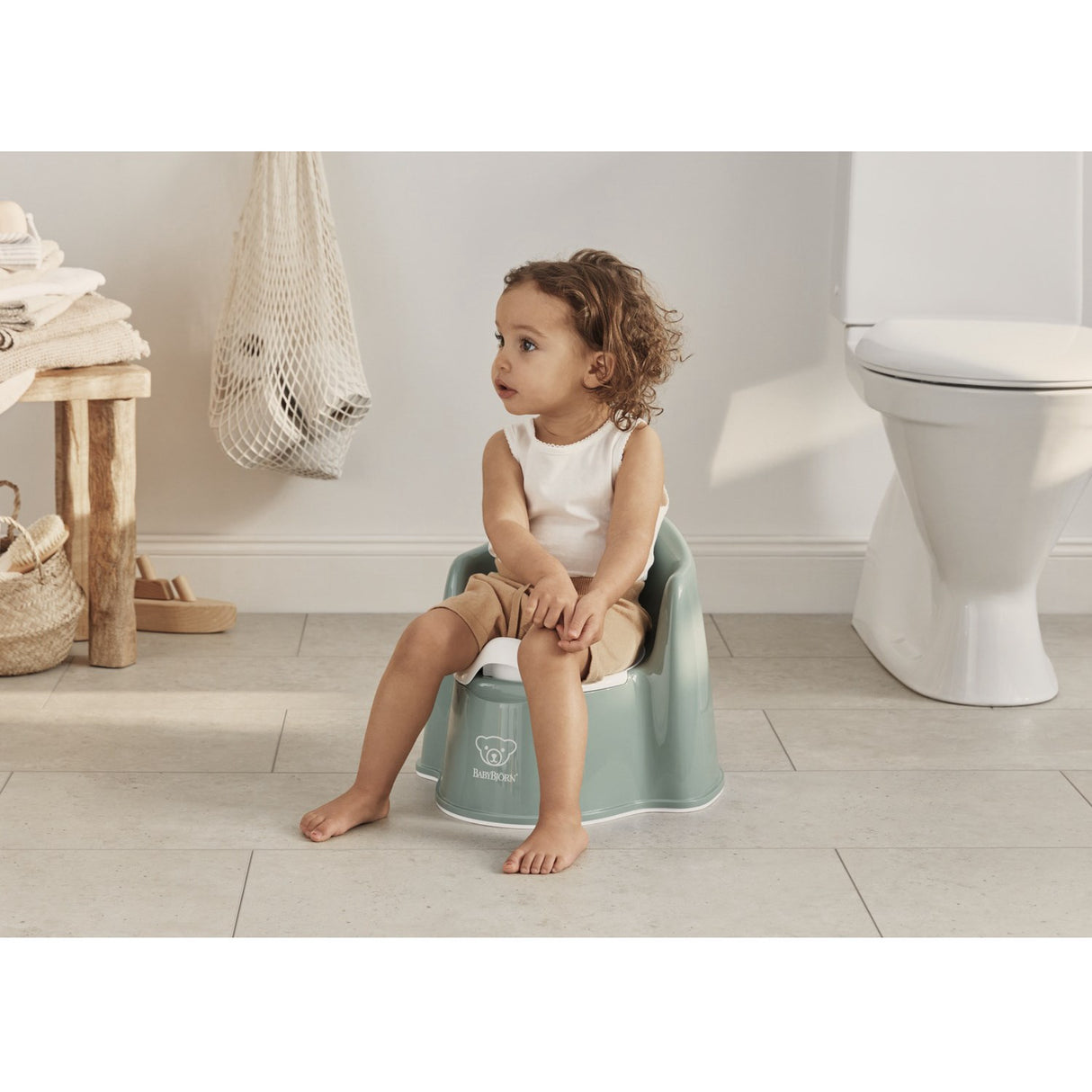 BabyBjörn Grey Green/White Potty