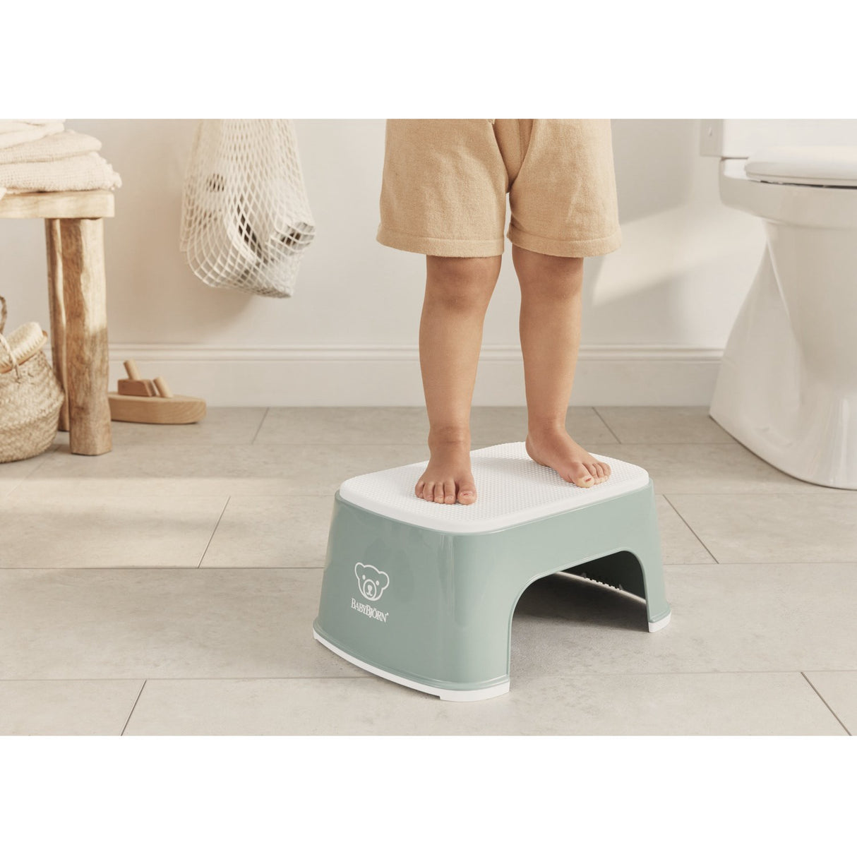 BabyBjörn Grey Green/White Step Stool