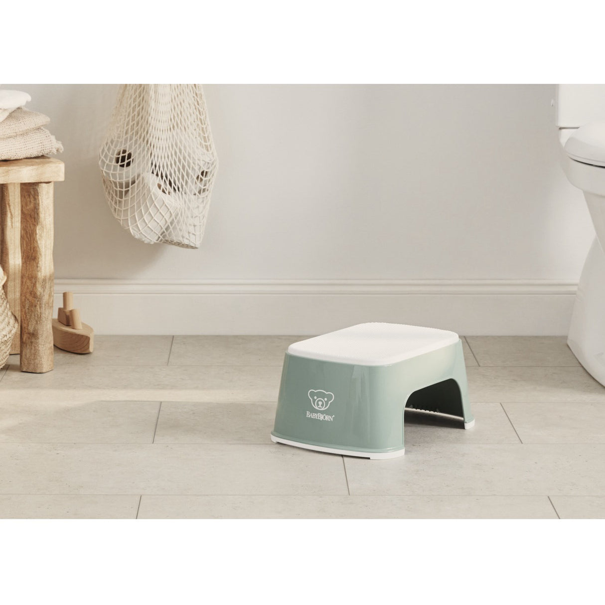 BabyBjörn Grey Green/White Step Stool