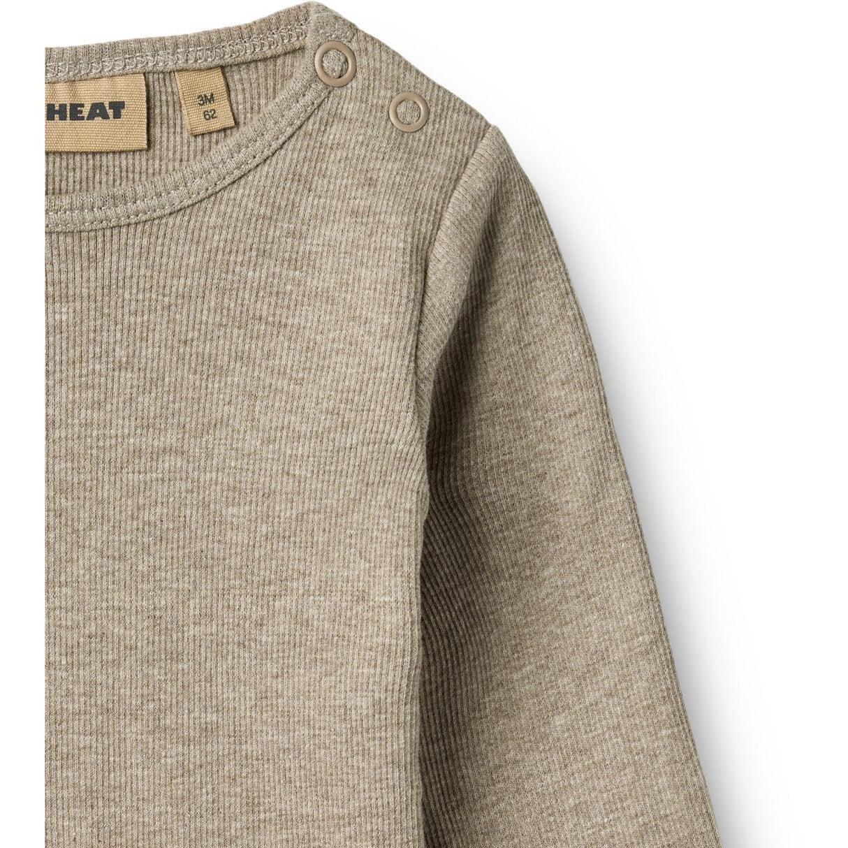 Wheat Gravel Melange Rib Body L/S Spencer