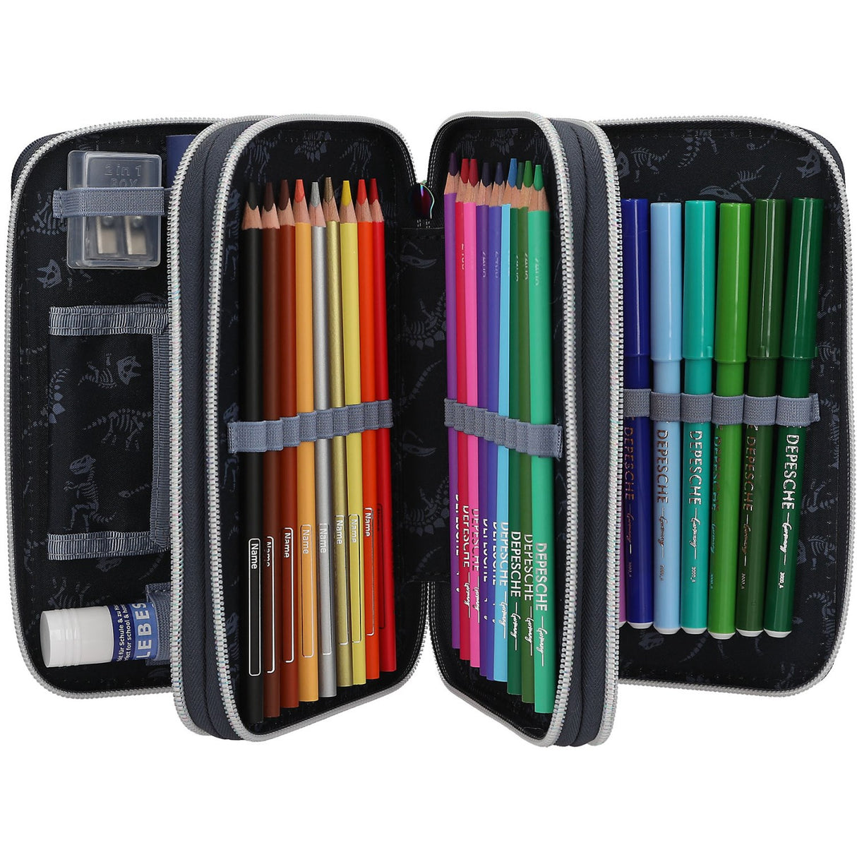 Dino World Galaxy Triple Pencil Case LED