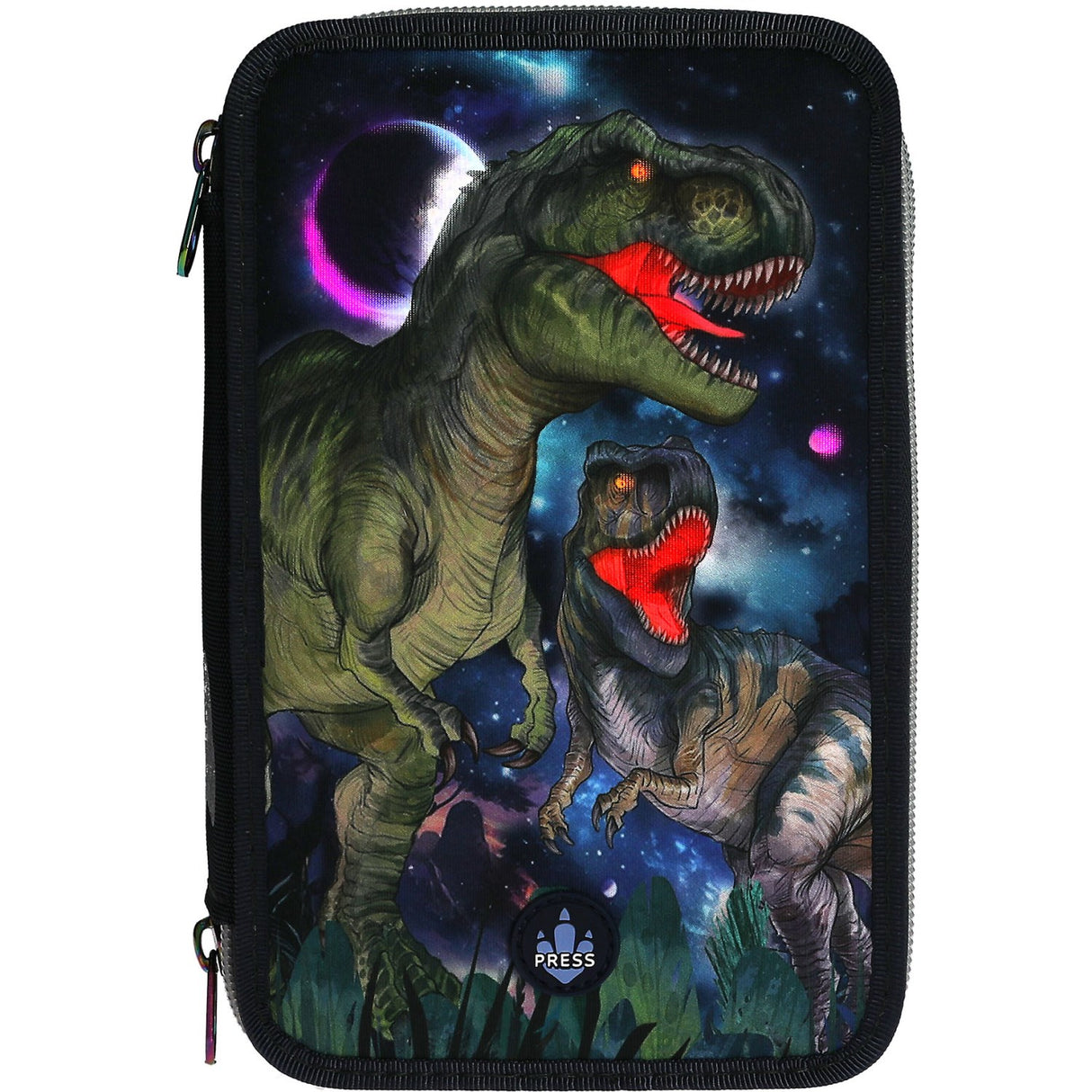 Dino World Galaxy Triple Pencil Case LED