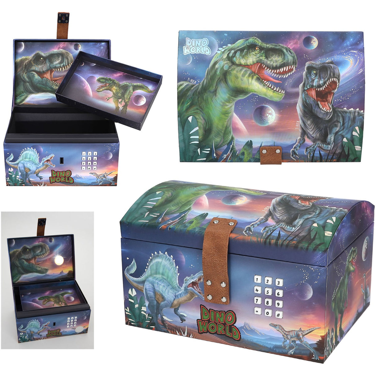 Dino World Treasure Chest With Code, Sound And Light