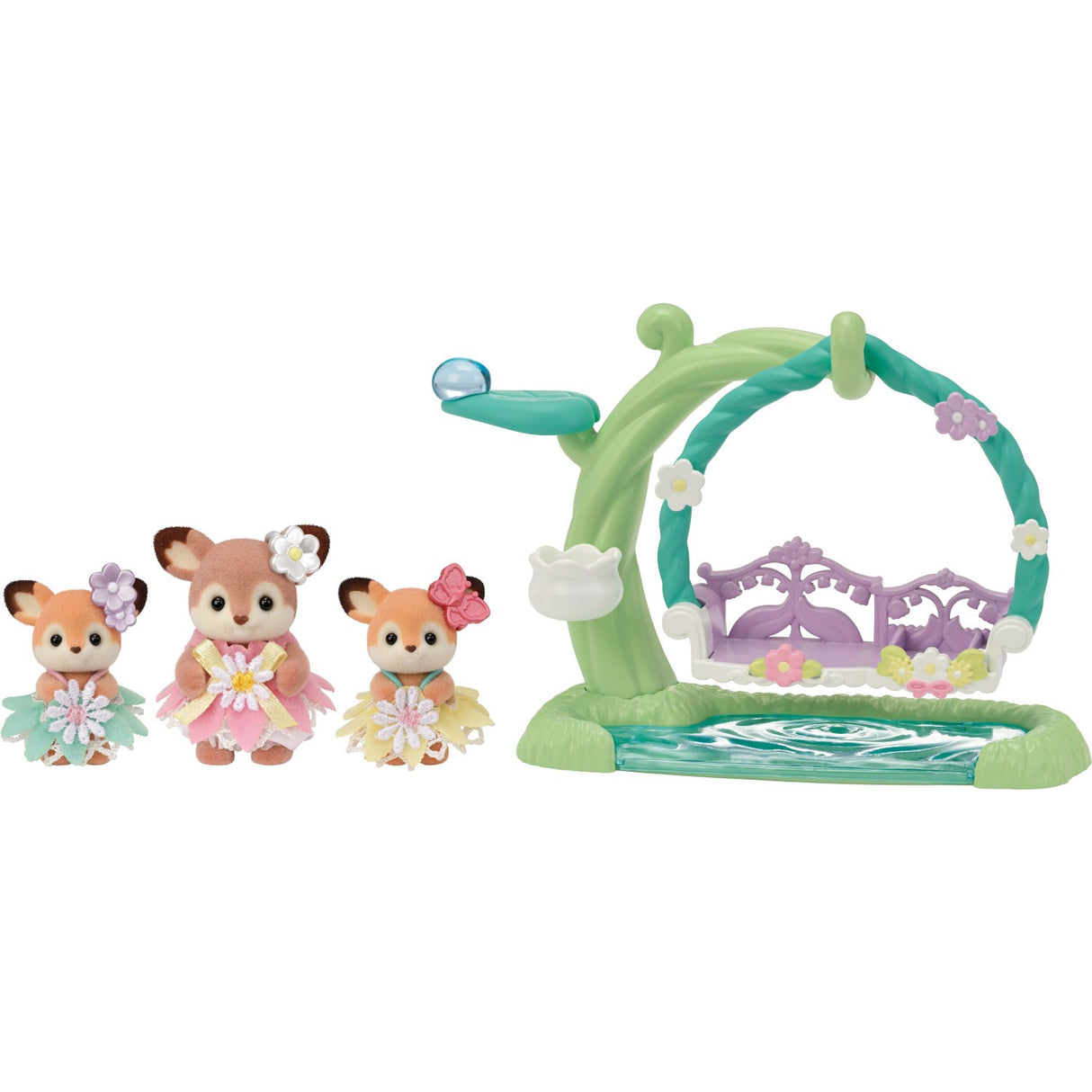 Sylvanian Families® Deer Babies - Floral Swing Set