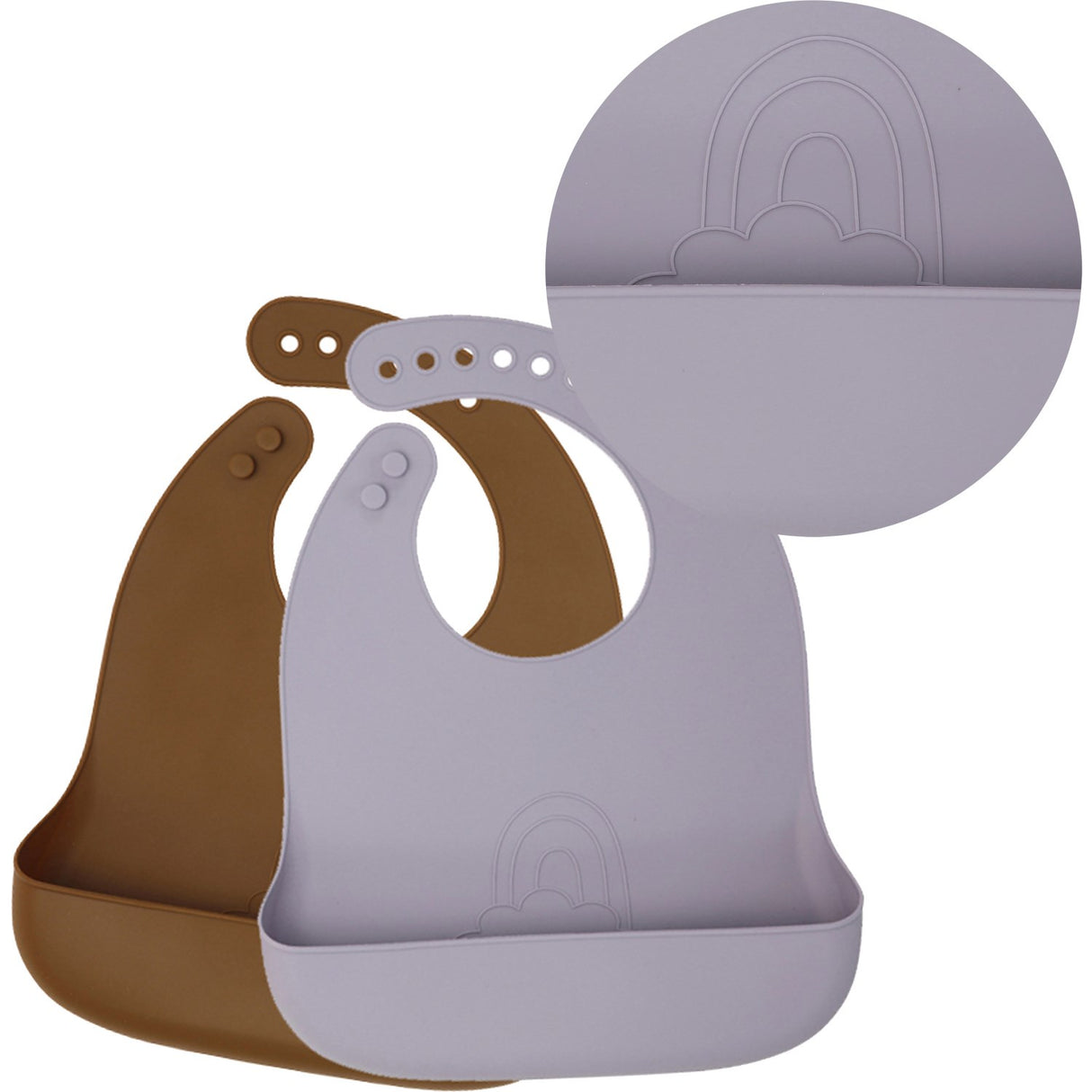 By Lille Vilde Lilac & Cocoa Bibs - Rainbow 2pcs