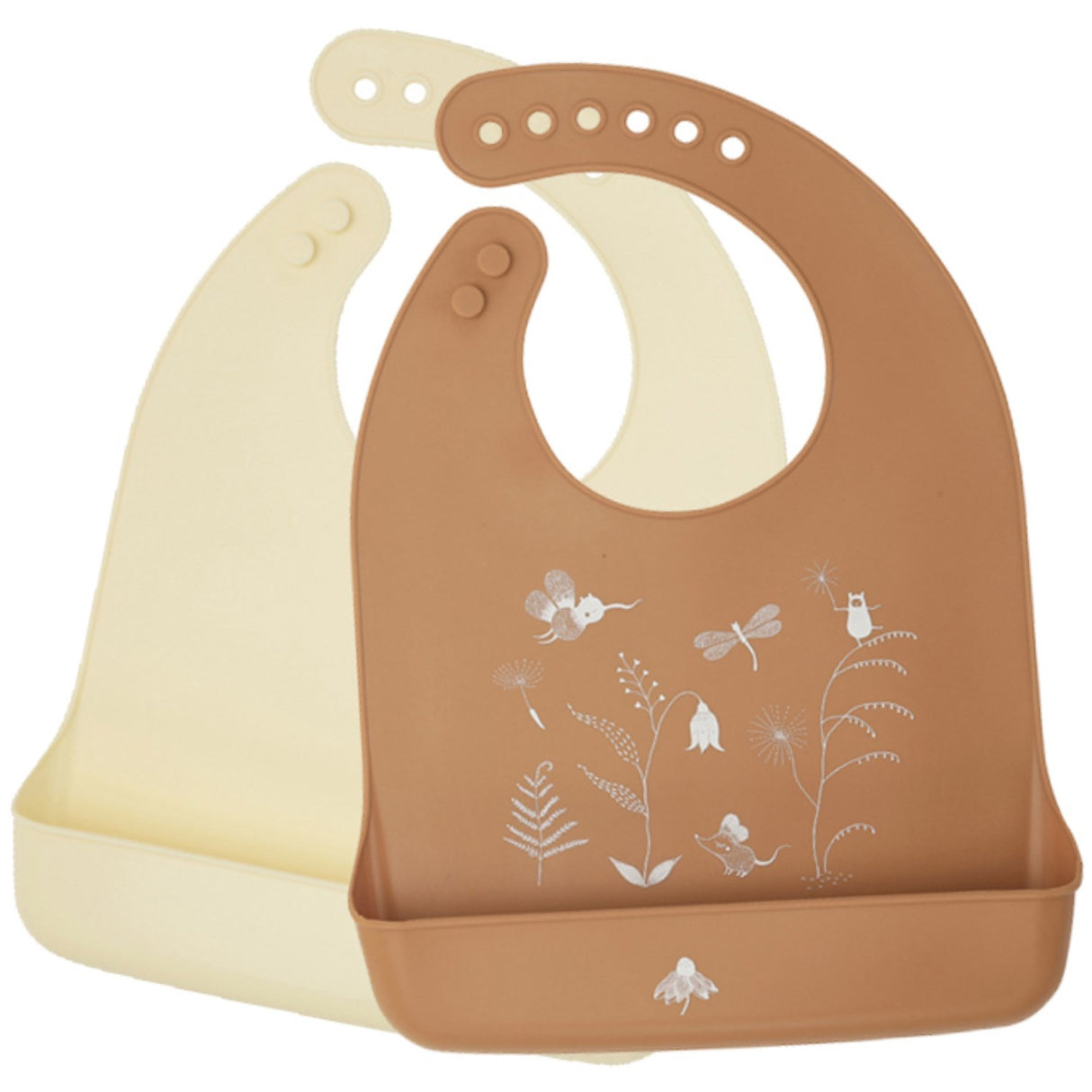 By Lille Vilde Terra & Cream Bibs - Printed 2pcs