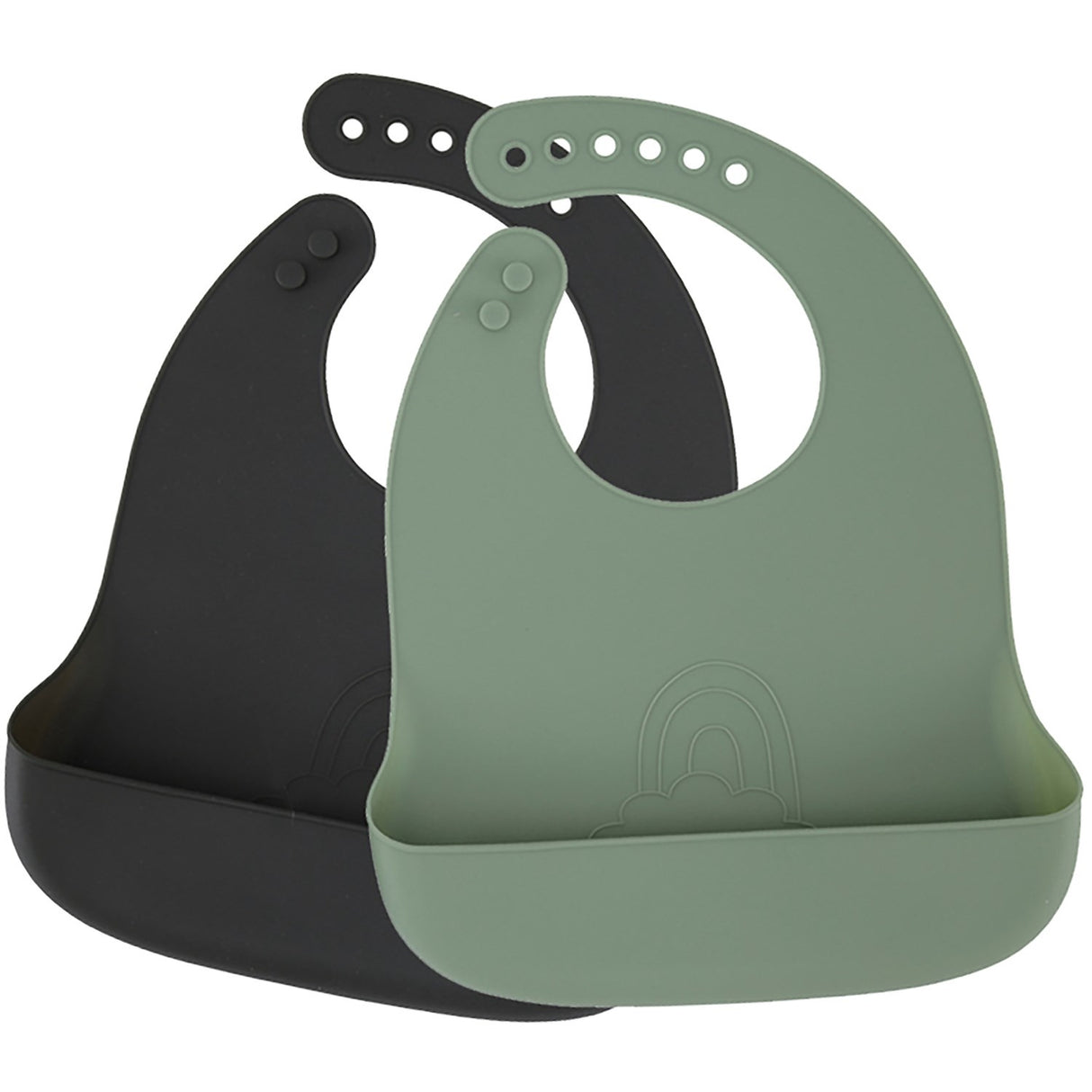 By Lille Vilde Sage & Forest Bibs - Rainbow 2pcs