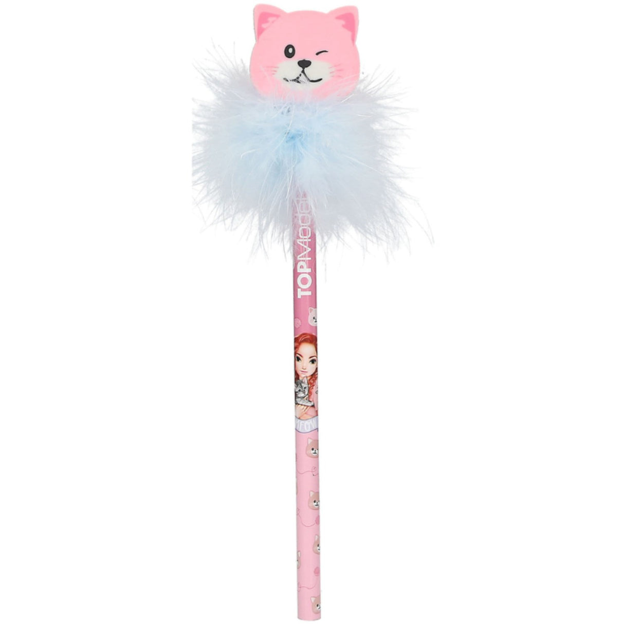 TOPModel Cat Love Pencil With Eraser-Topper Pink Cat