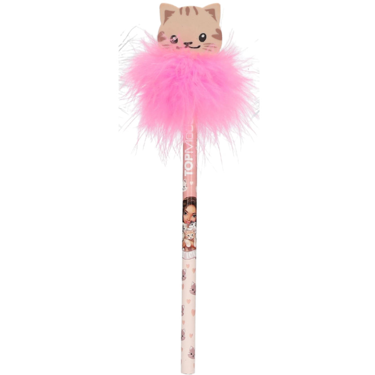 TOPModel Cat Love Pencil With Eraser-Topper Brown Cat