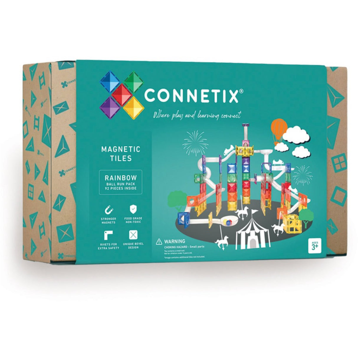 Connetix Rainbow Ball Run Pack 92 Pieces
