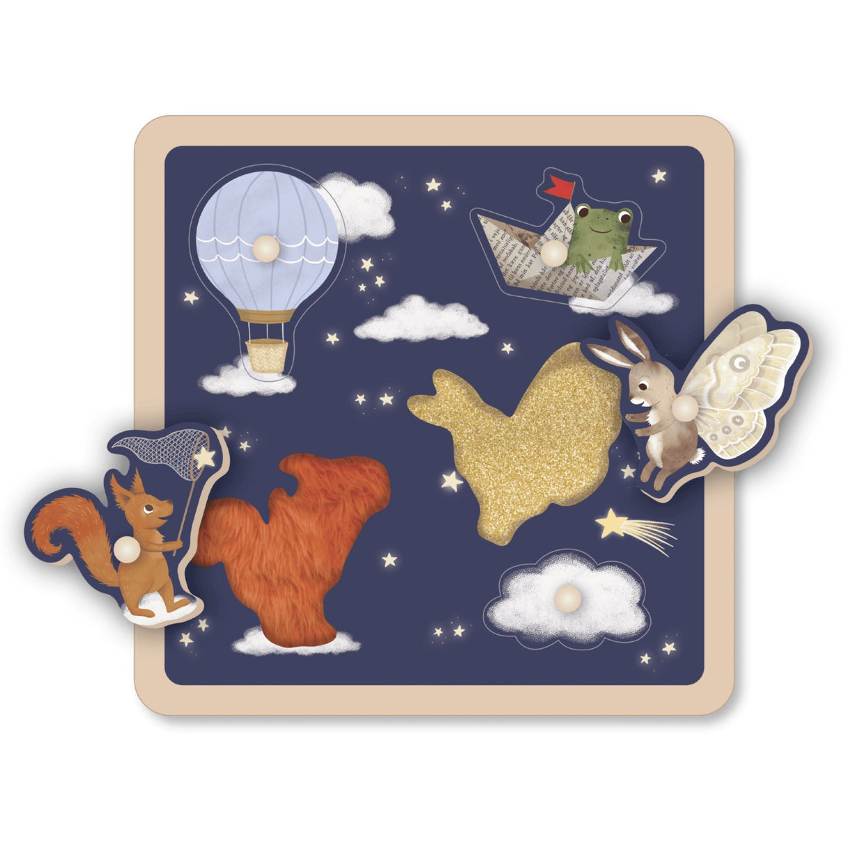 FILIBABBA Little Adventurers Wooden Sensory Puzzle