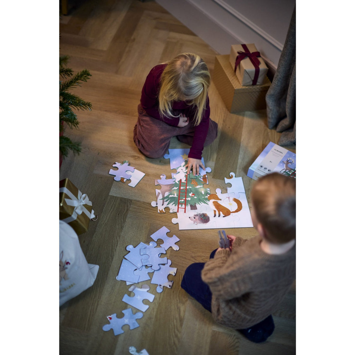 FILIBABBA Forest Friends Puzzle 30 Pieces 45x45 Cm Wonderful Winter