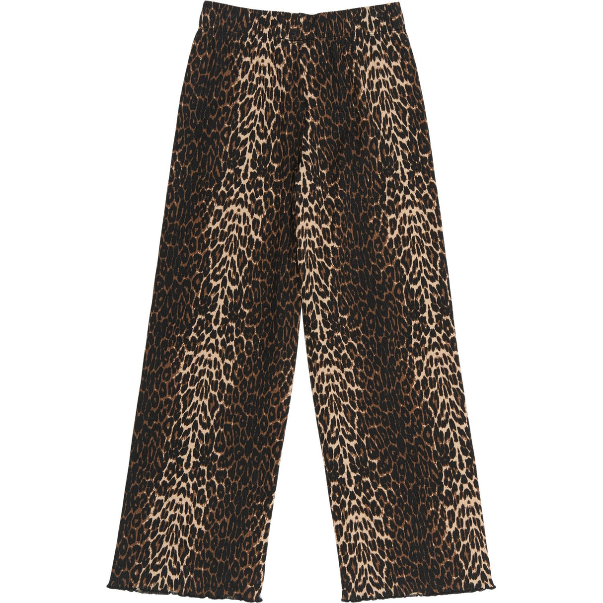 The New Oxford Tan AOP Ellen Wide Rib Pants