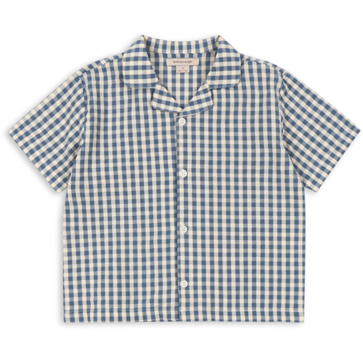 Konges Sløjd Captains Blue Check Kim Ss Shirt Gots