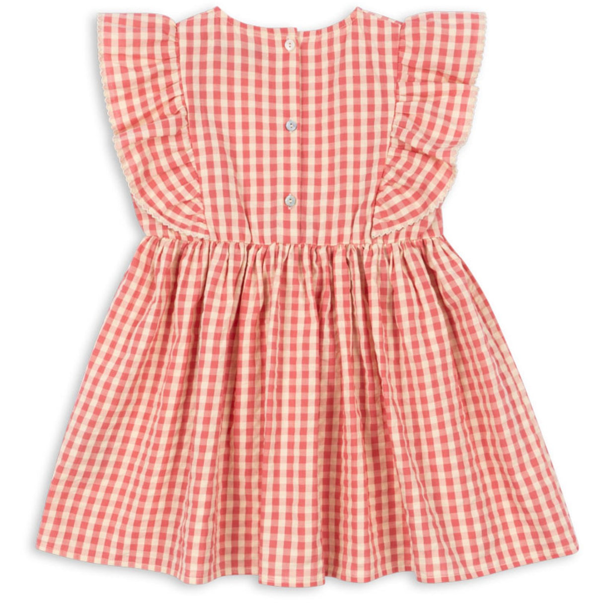 Konges Sløjd Flamingo Plume Check Kim Frill Dress Gots