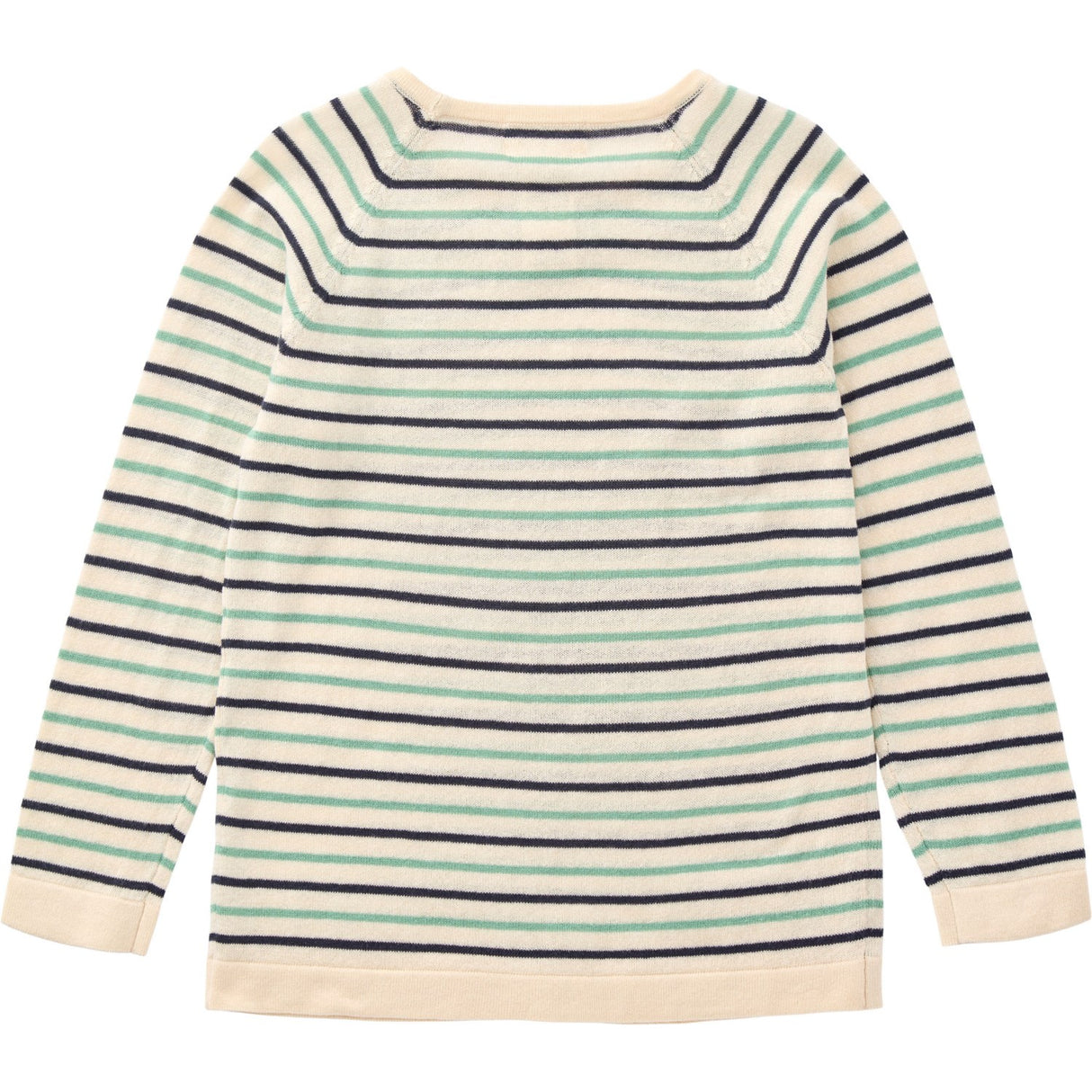 Copenhagen Colors Cream/Navy/Sky Blue Comb. Knit Blouse