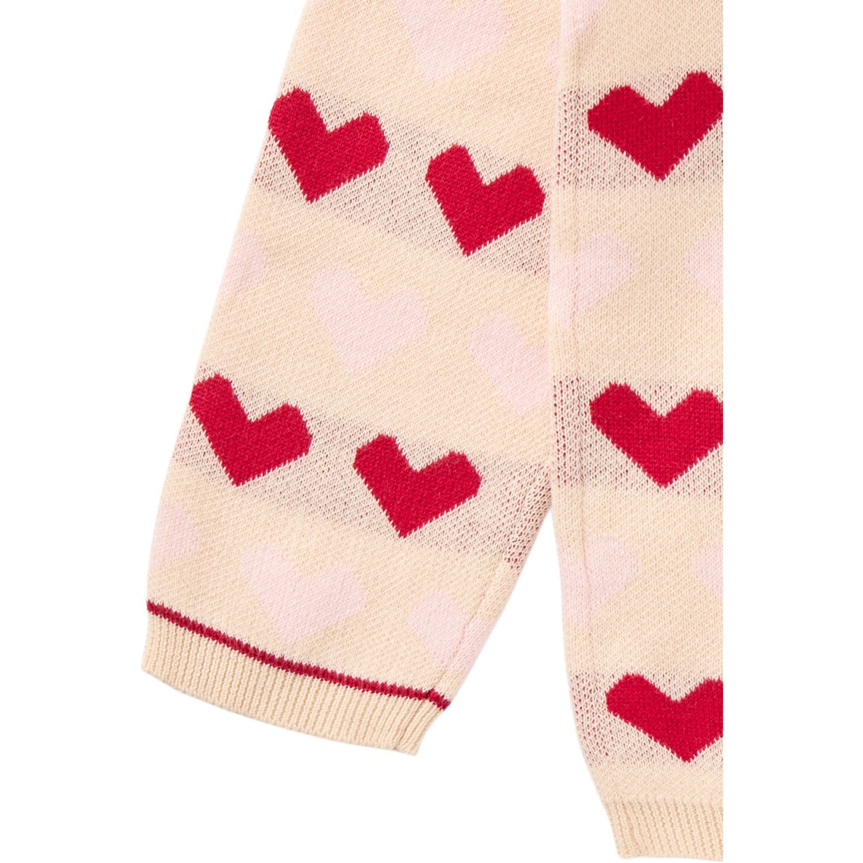 COPENHAGEN COLORS Berry Comb. Knitted Heart Cardigan
