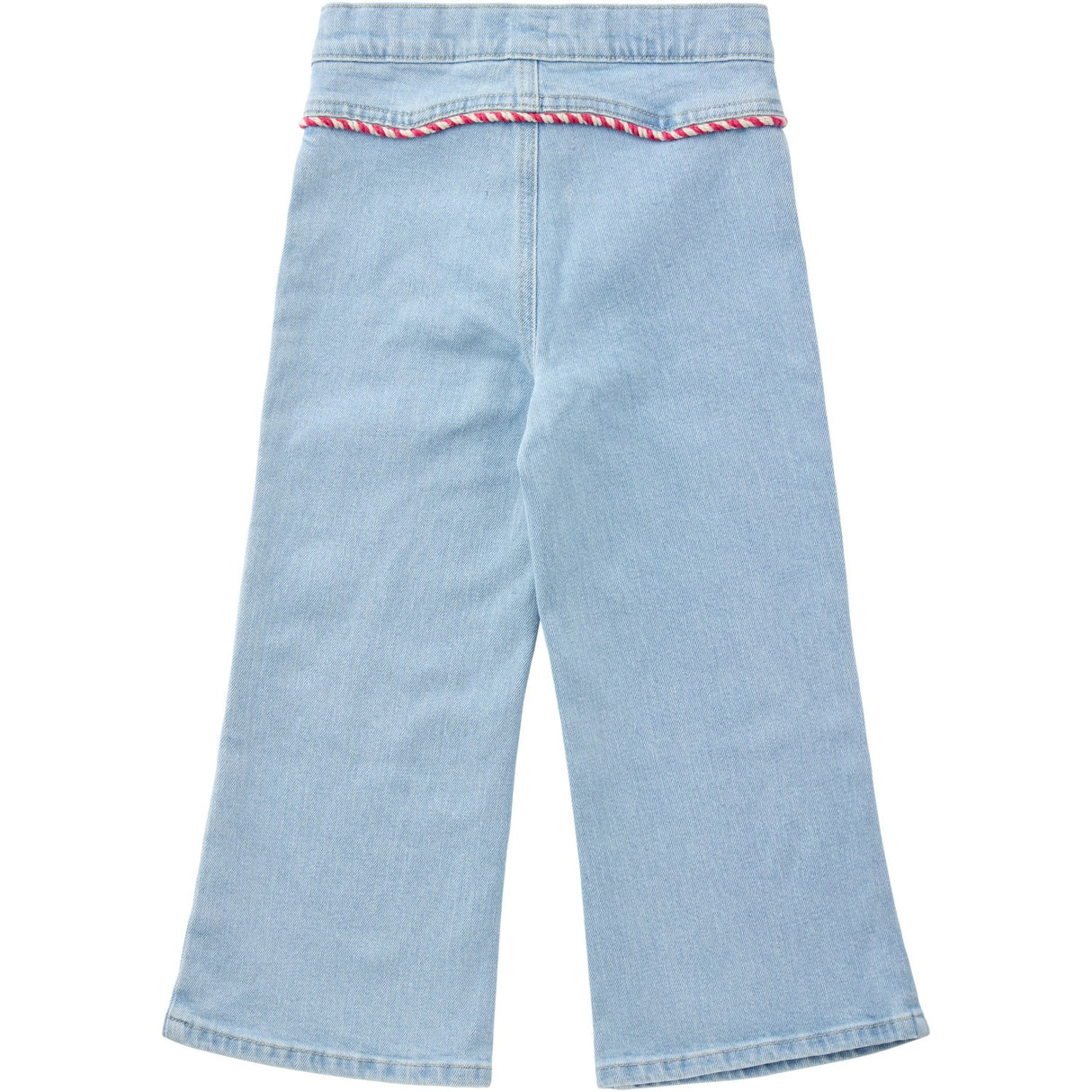 COPENHAGEN COLORS Lt Blue Indigo Washed Organic Denim Pants Wide Leg W Rope Deco