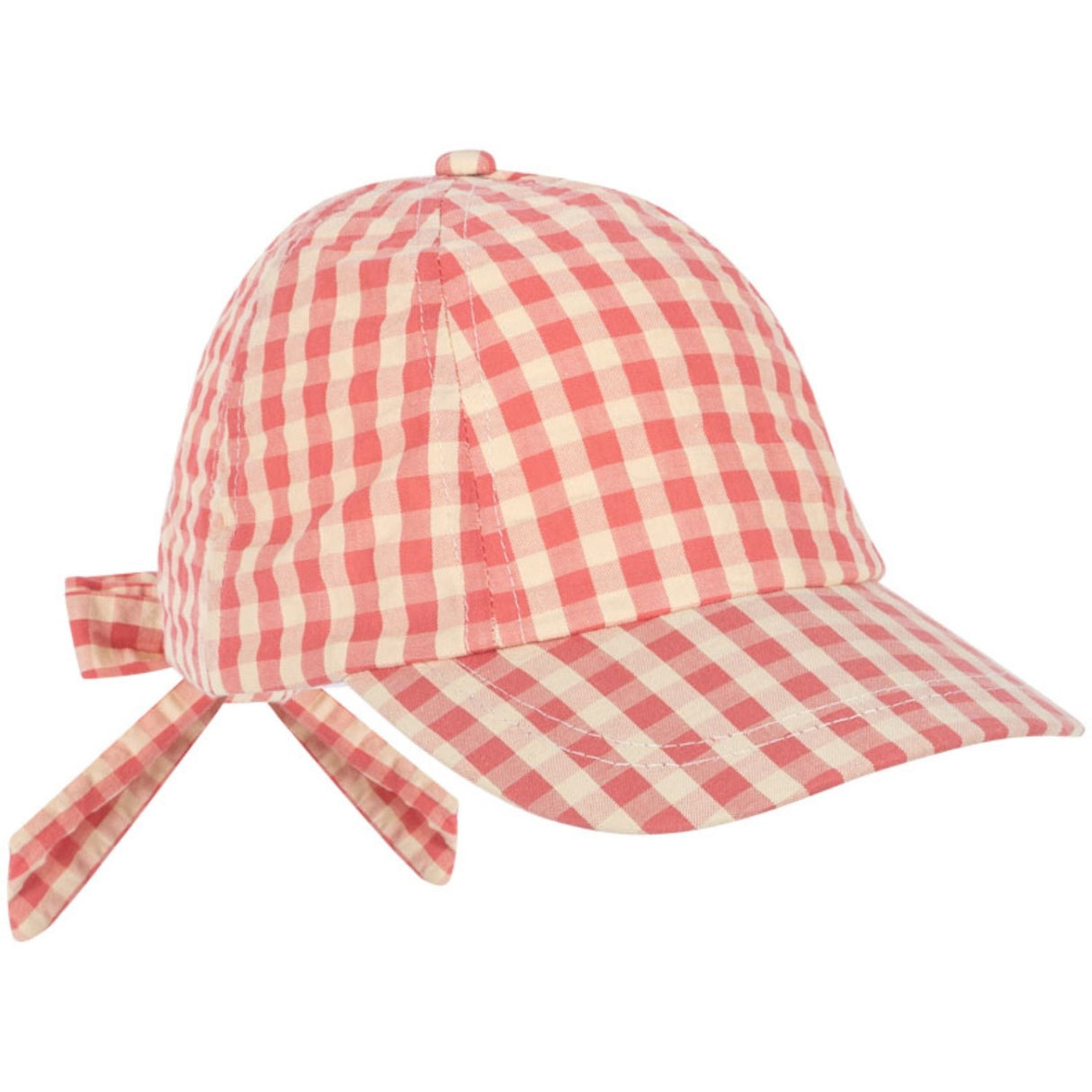 Konges Sløjd Flamingo Plume Check Kim Bow Cap Gots