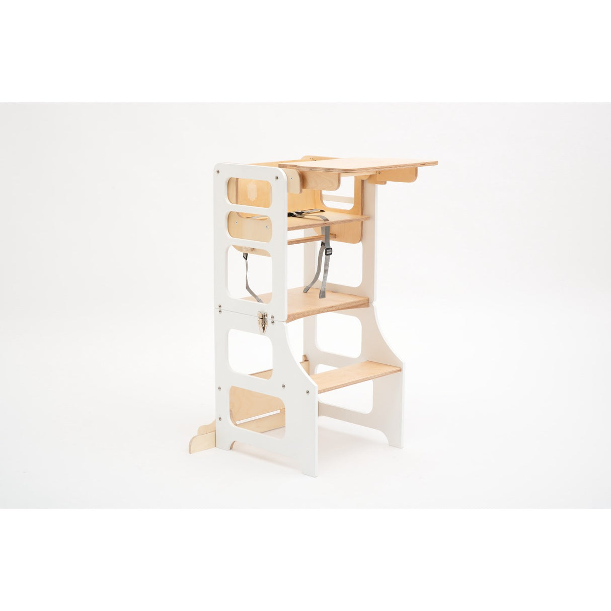 Duck Woodworks Natural High Chair Add-on For Kitchen Tower