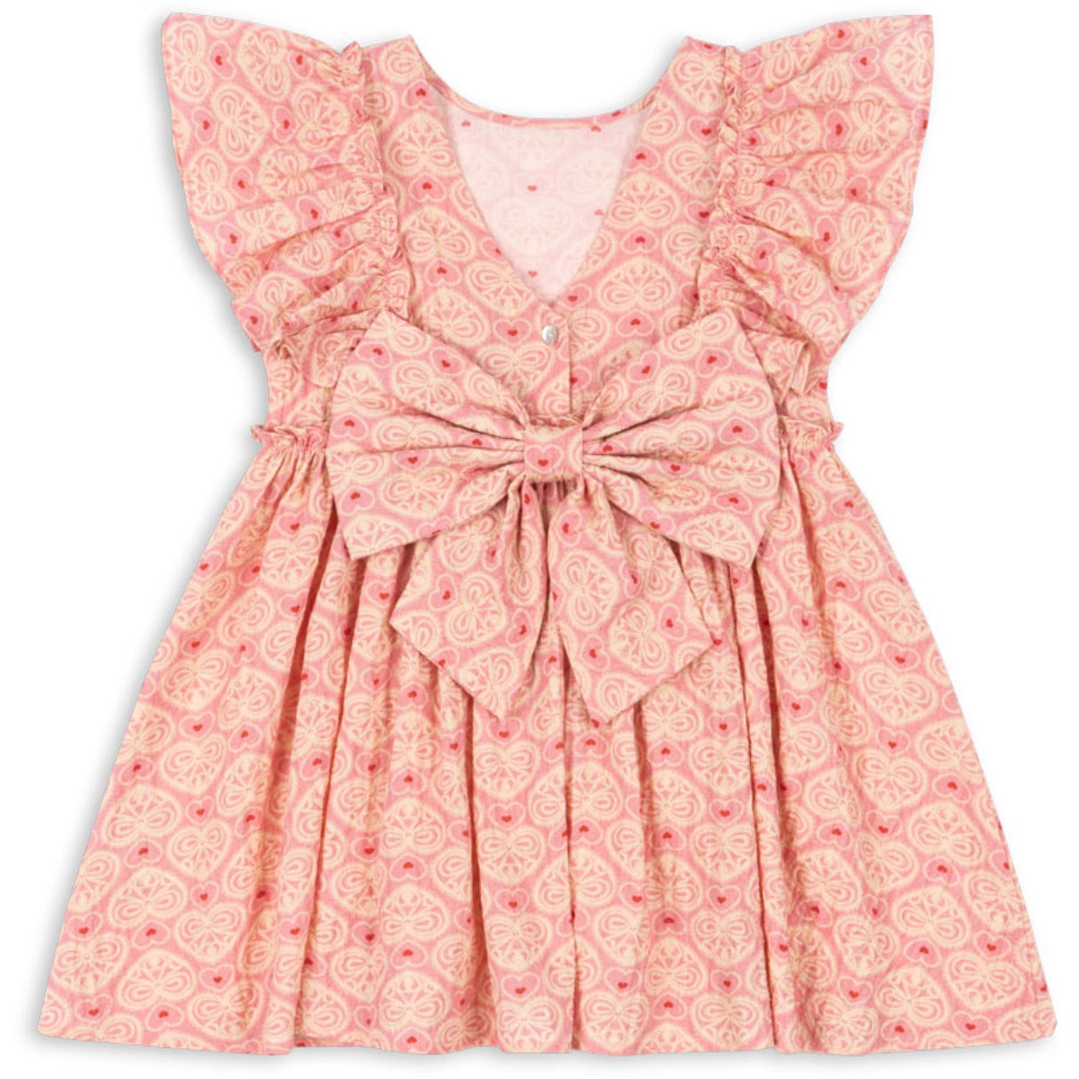Konges Sløjd Lacy Pink Ava Bow Dress Gots