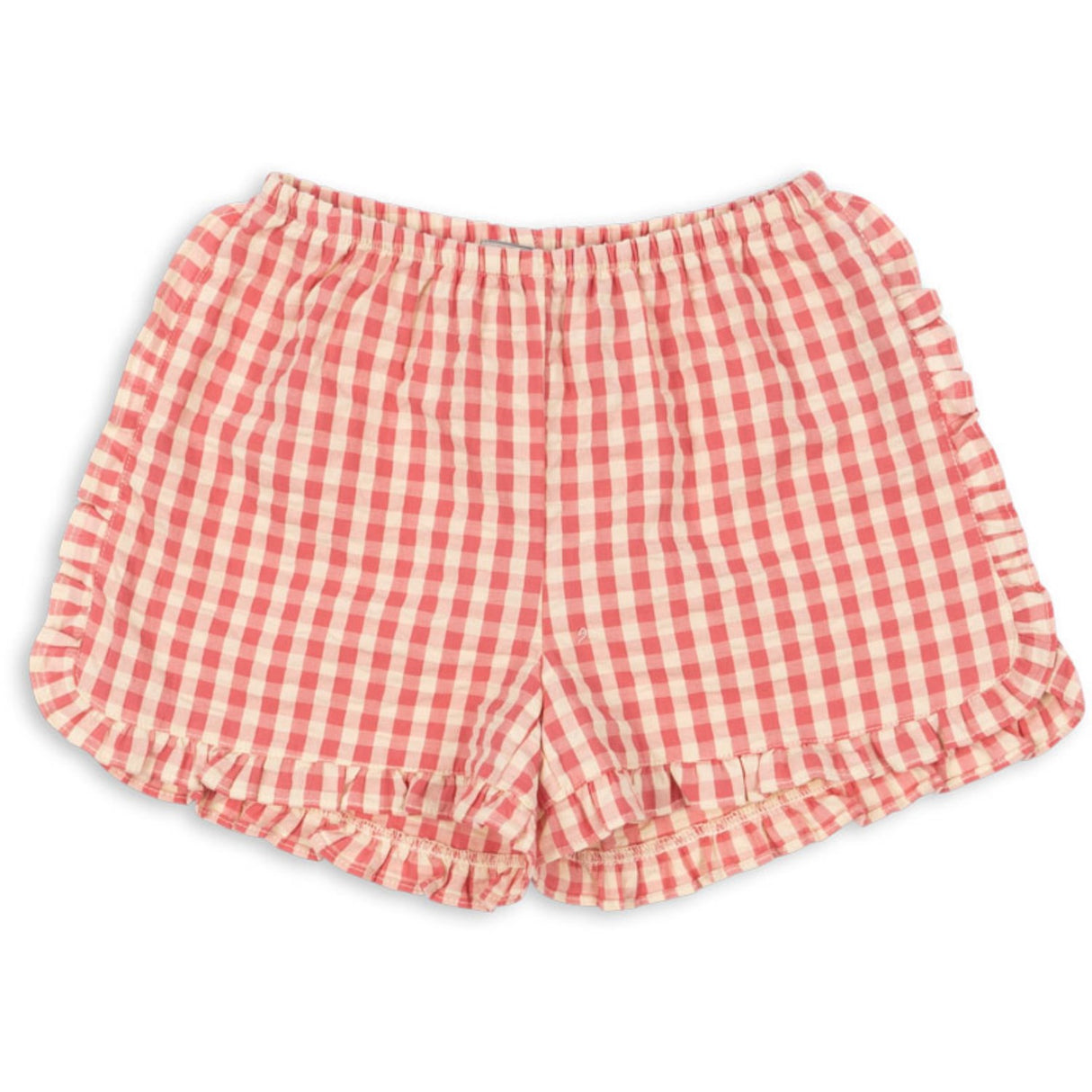 Konges Sløjd Flamingo Plume Check Kim Frill Shorts Gots