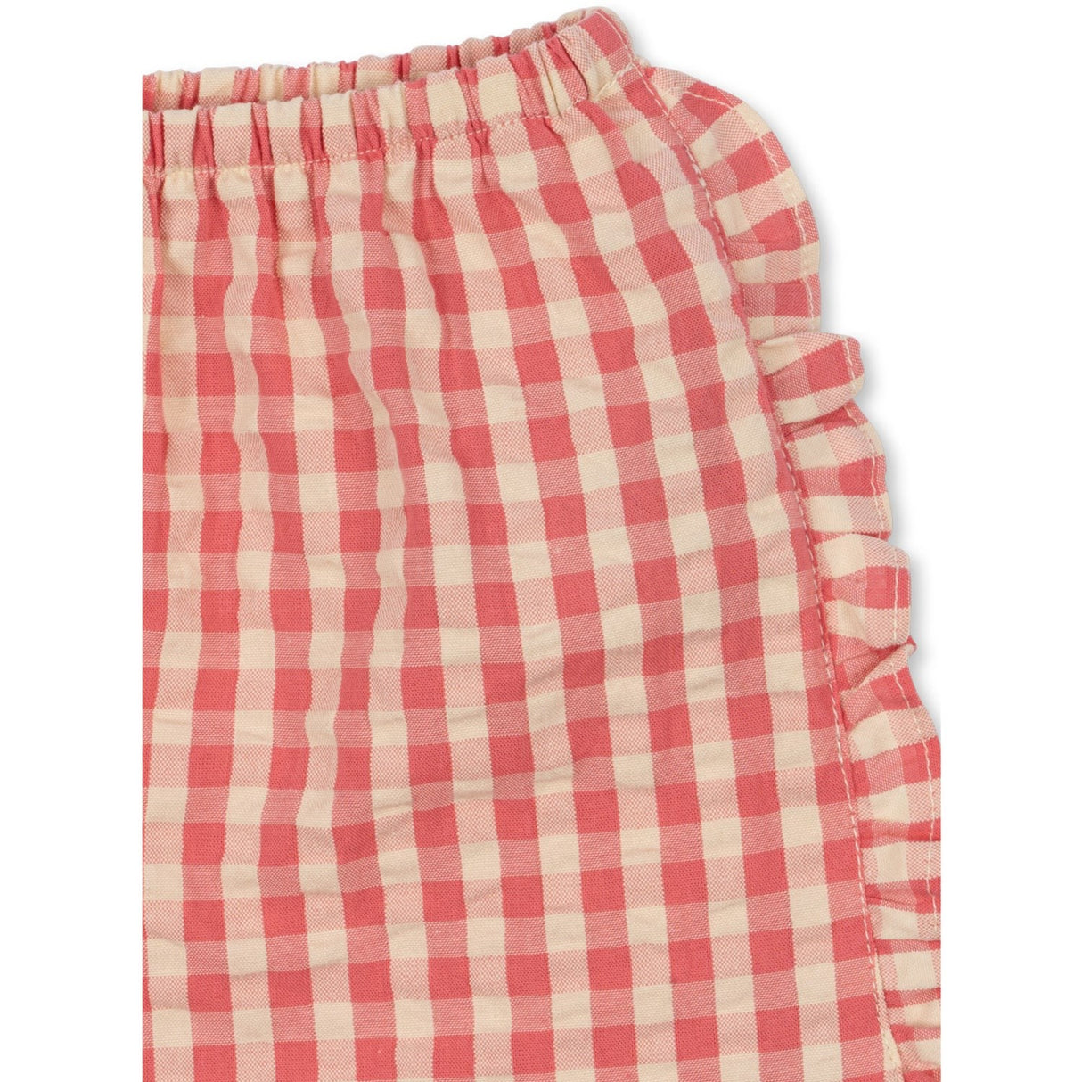 Konges Sløjd Flamingo Plume Check Kim Frill Shorts Gots