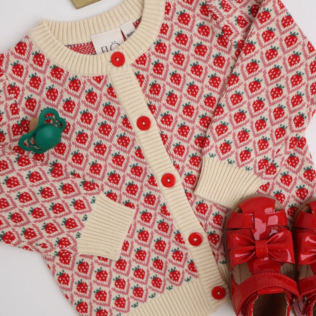 Flöss Soft White Berry Zuri Cardigan